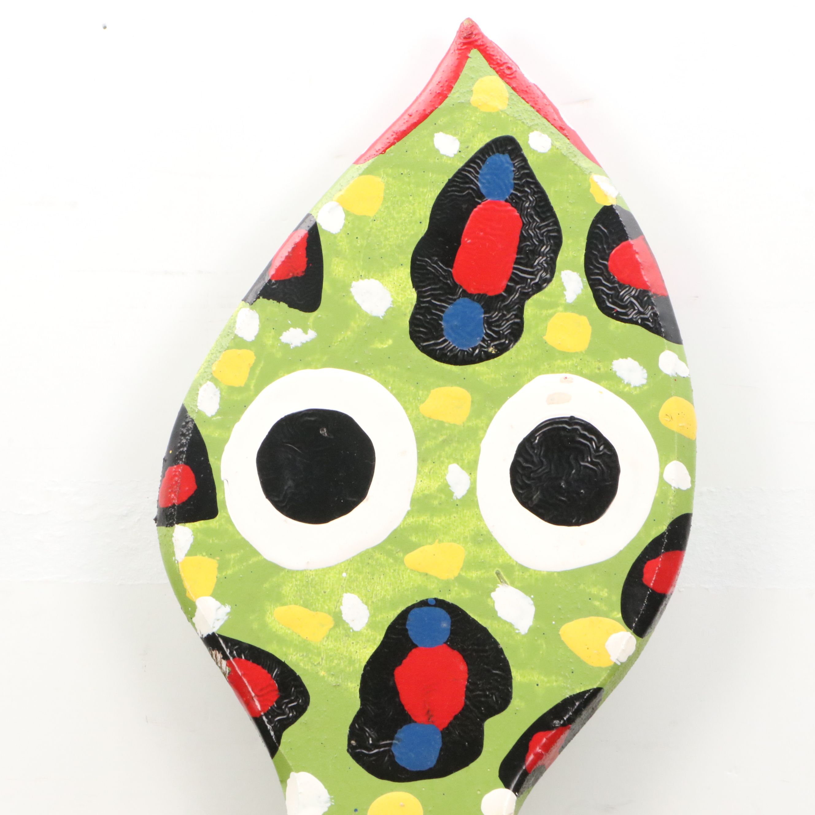 Bebo Folk Art Hand-Painted Wooden Turtle Wall Sculpture, 2002