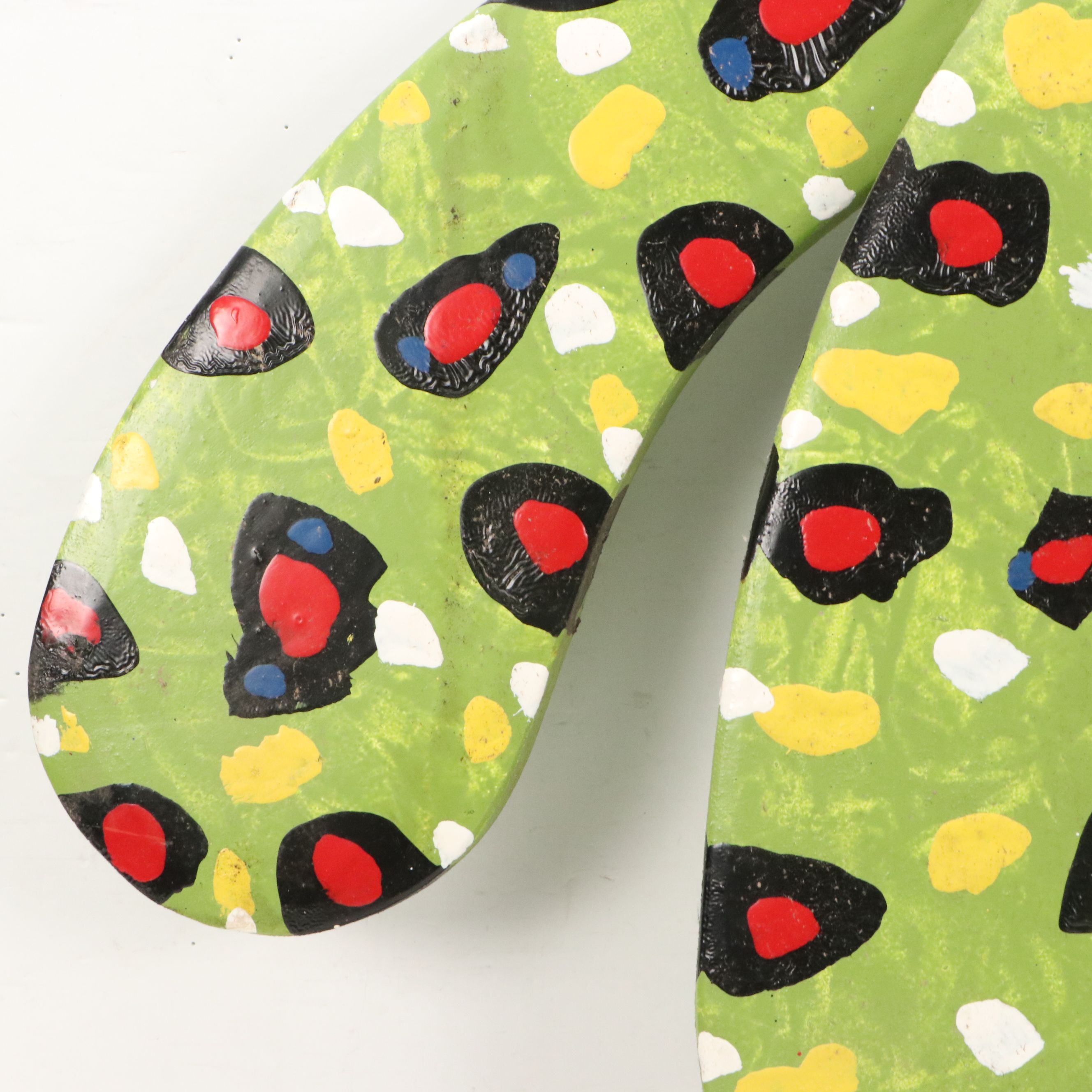 Bebo Folk Art Hand-Painted Wooden Turtle Wall Sculpture, 2002