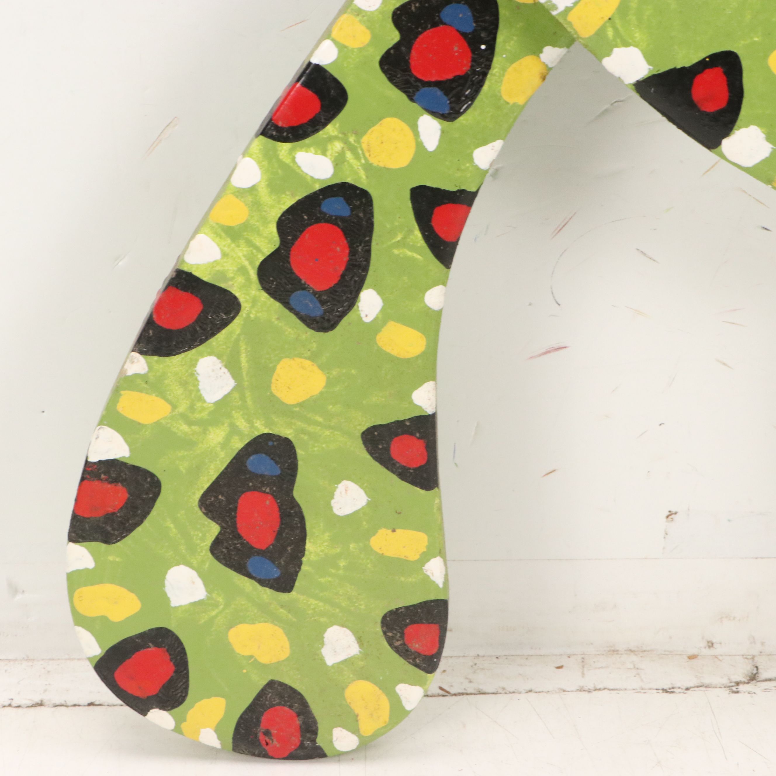 Bebo Folk Art Hand-Painted Wooden Turtle Wall Sculpture, 2002