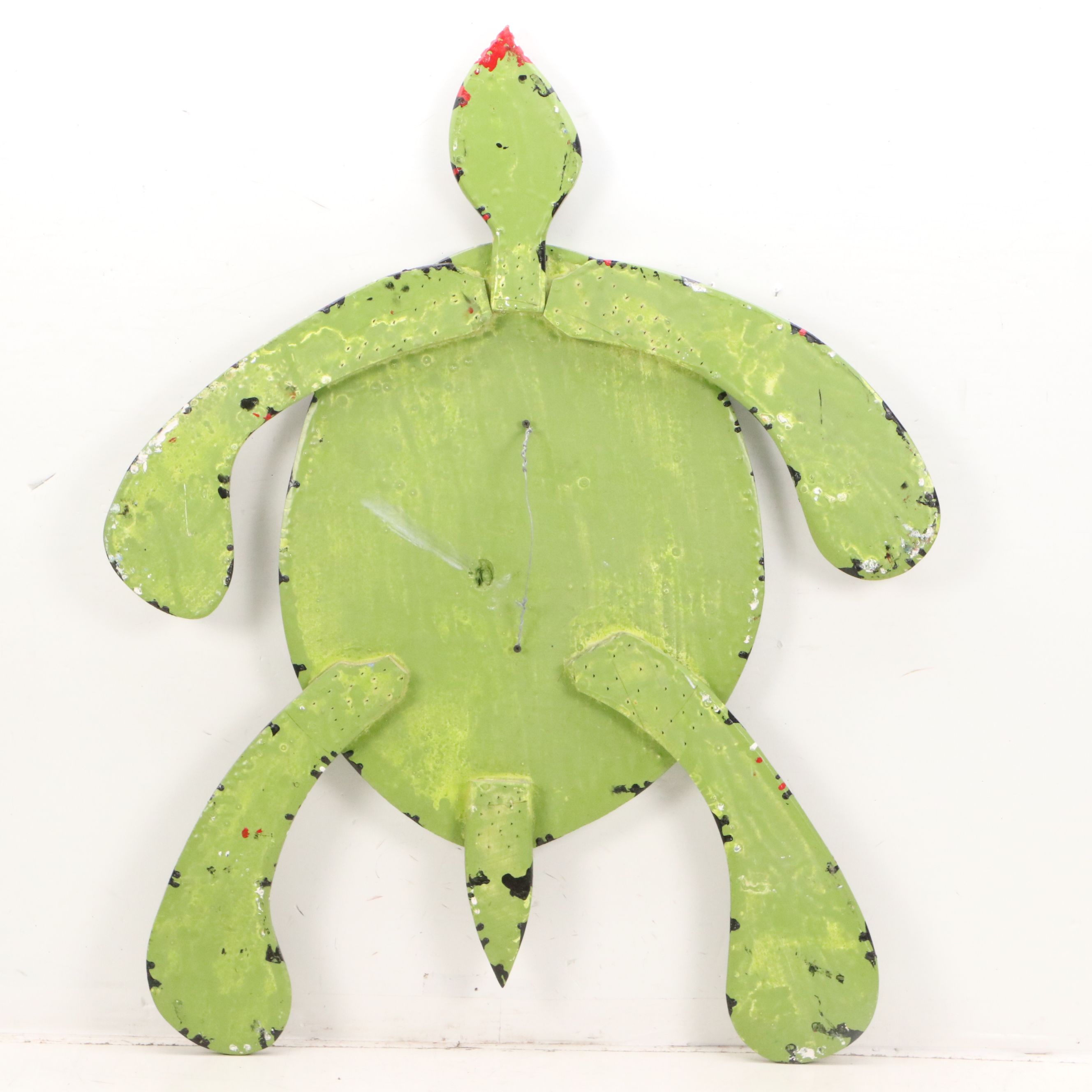 Bebo Folk Art Hand-Painted Wooden Turtle Wall Sculpture, 2002