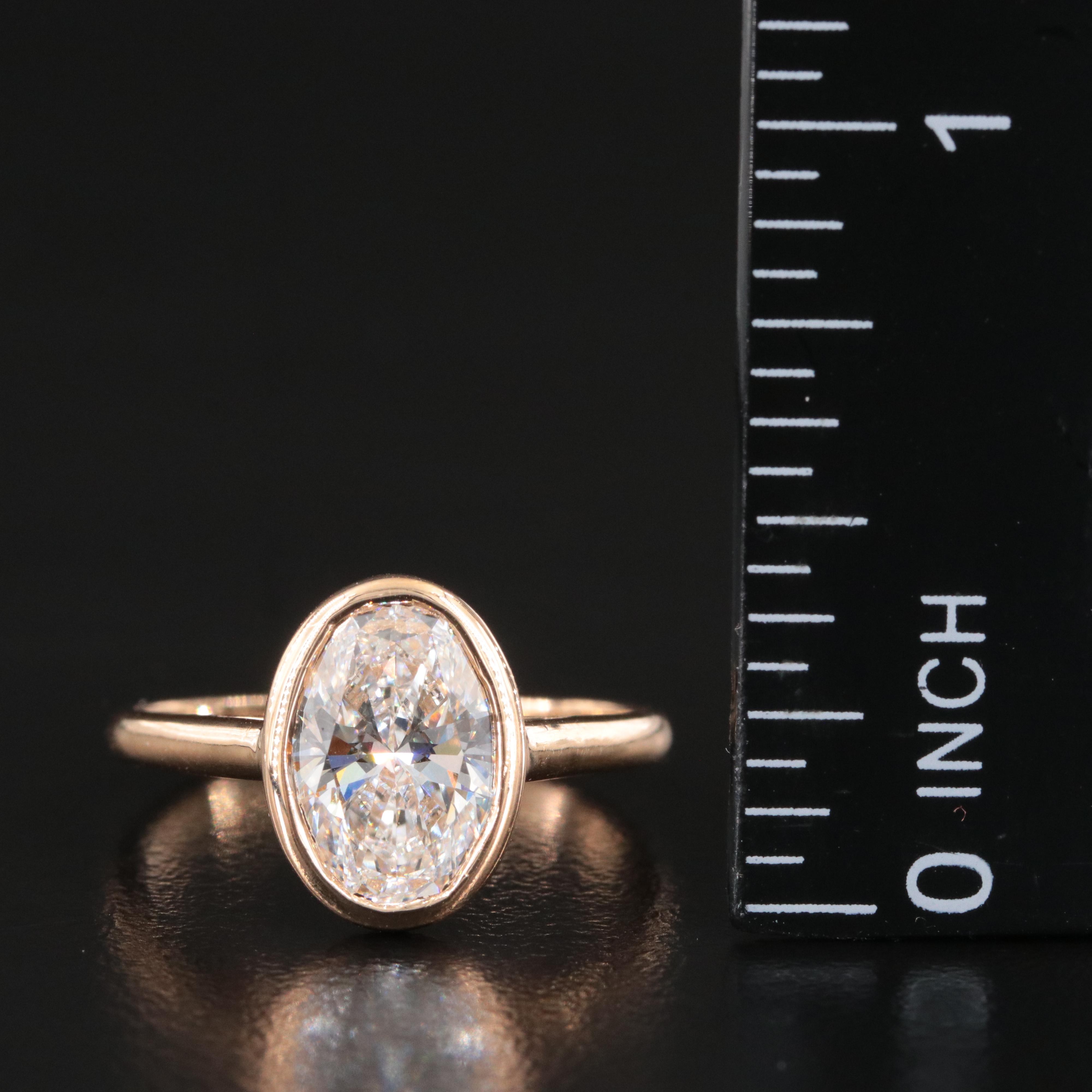 18K 1.97 CT Lab Grown Diamond Solitaire Ring with IGI Report