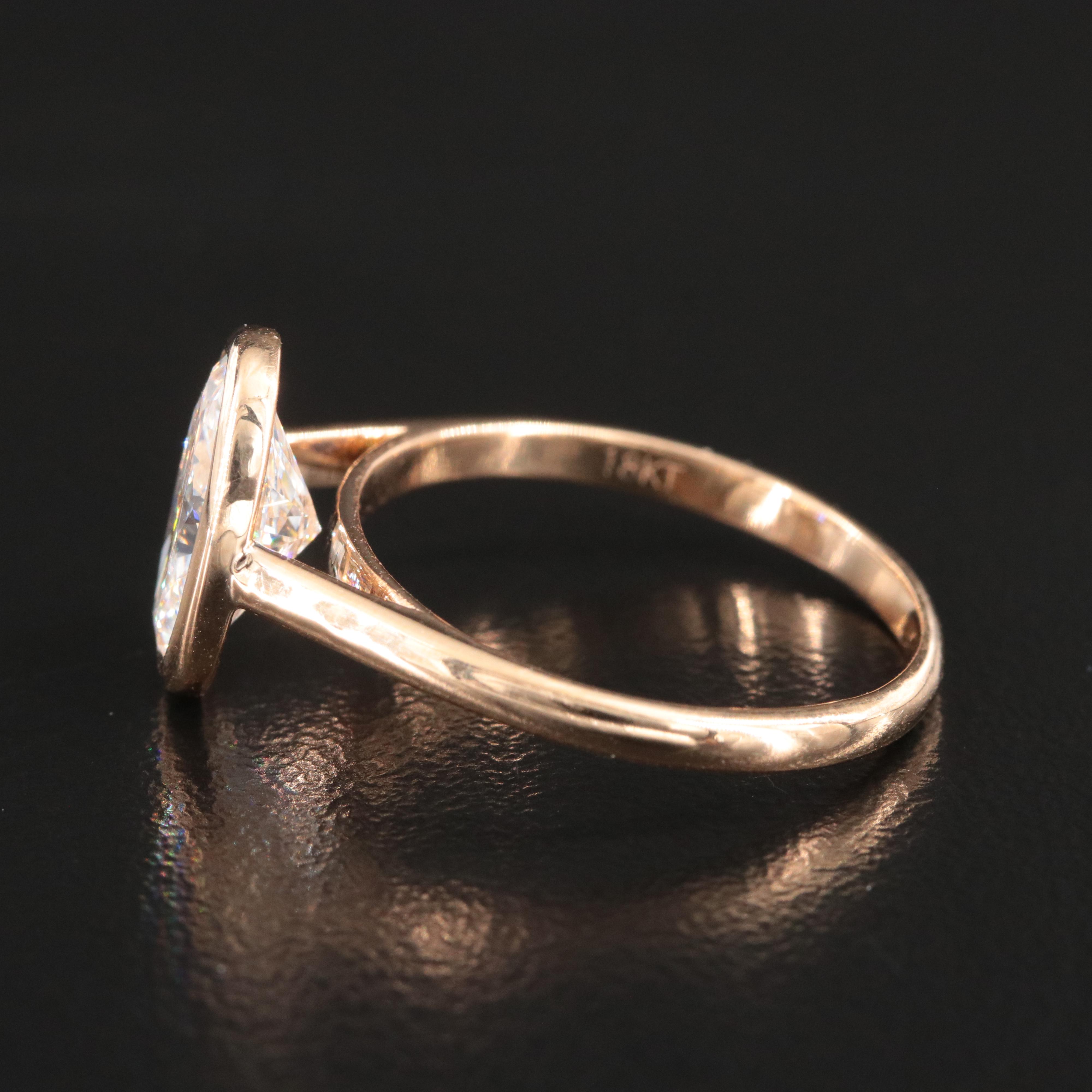 18K 1.97 CT Lab Grown Diamond Solitaire Ring with IGI Report