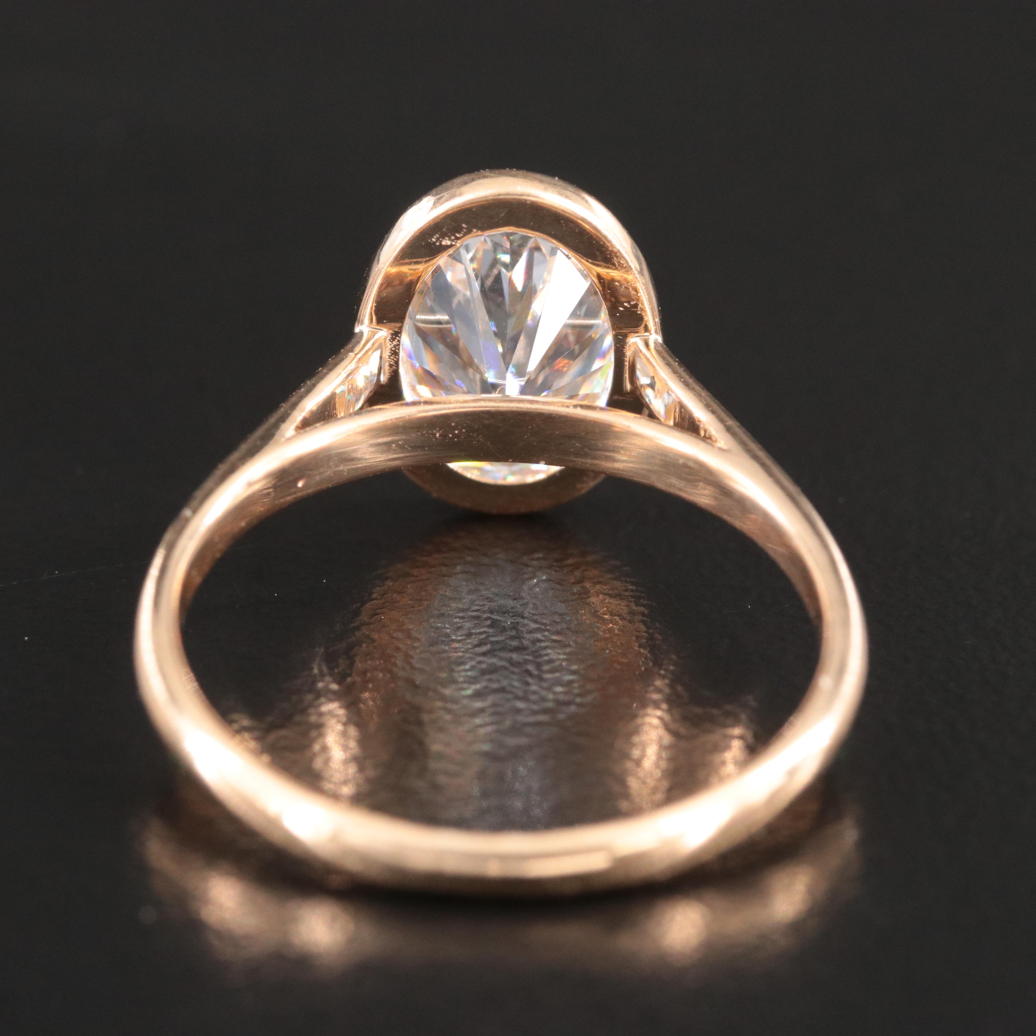 18K 1.97 CT Lab Grown Diamond Solitaire Ring with IGI Report