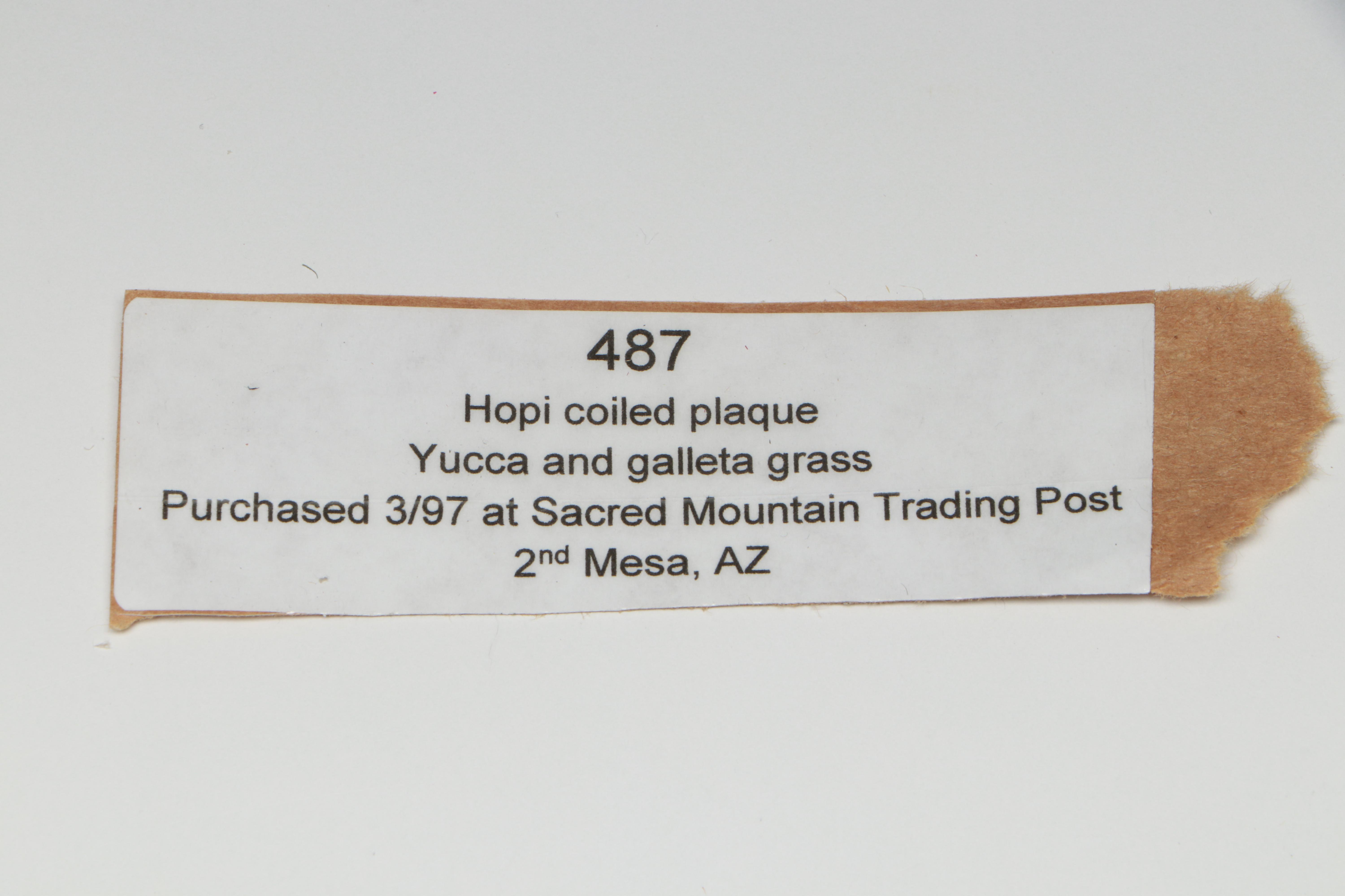 Hopi Yucca and Galleta Grass Coiled Plaque