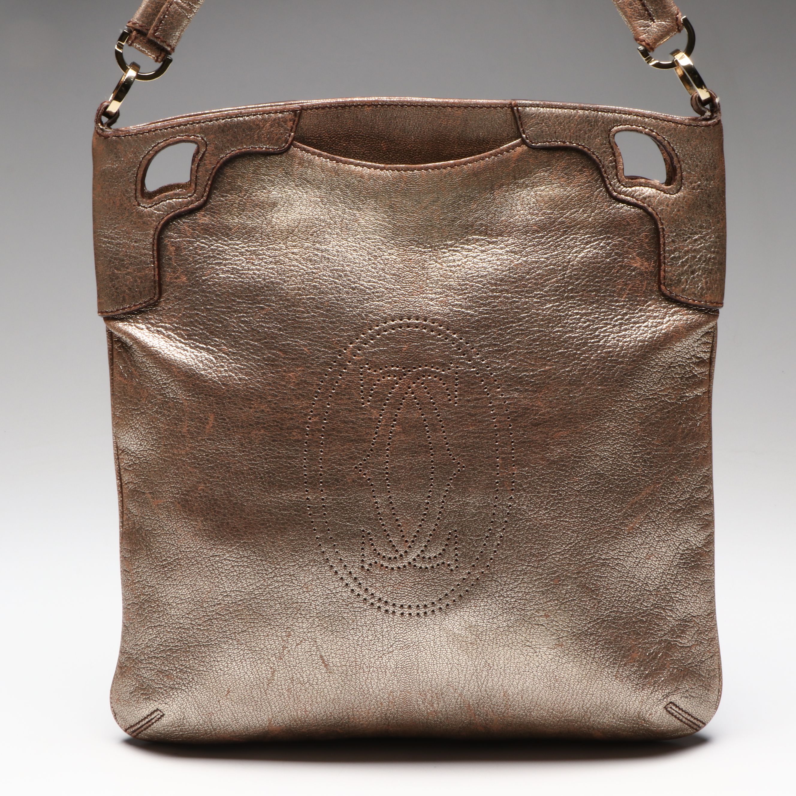 Cartier Marcello Shoulder Bag in Metallic Leather