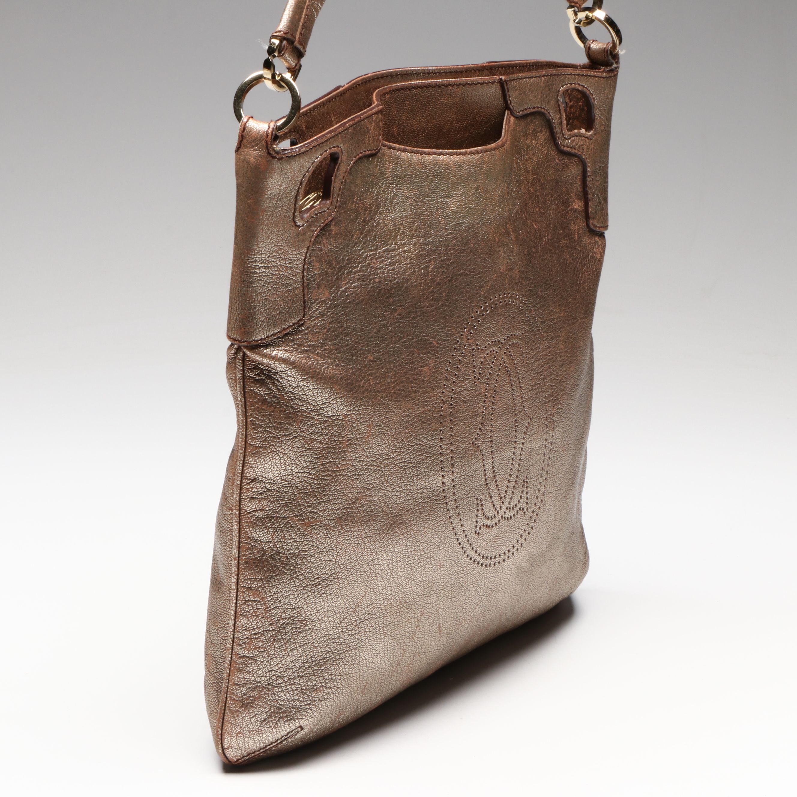 Cartier Marcello Shoulder Bag in Metallic Leather