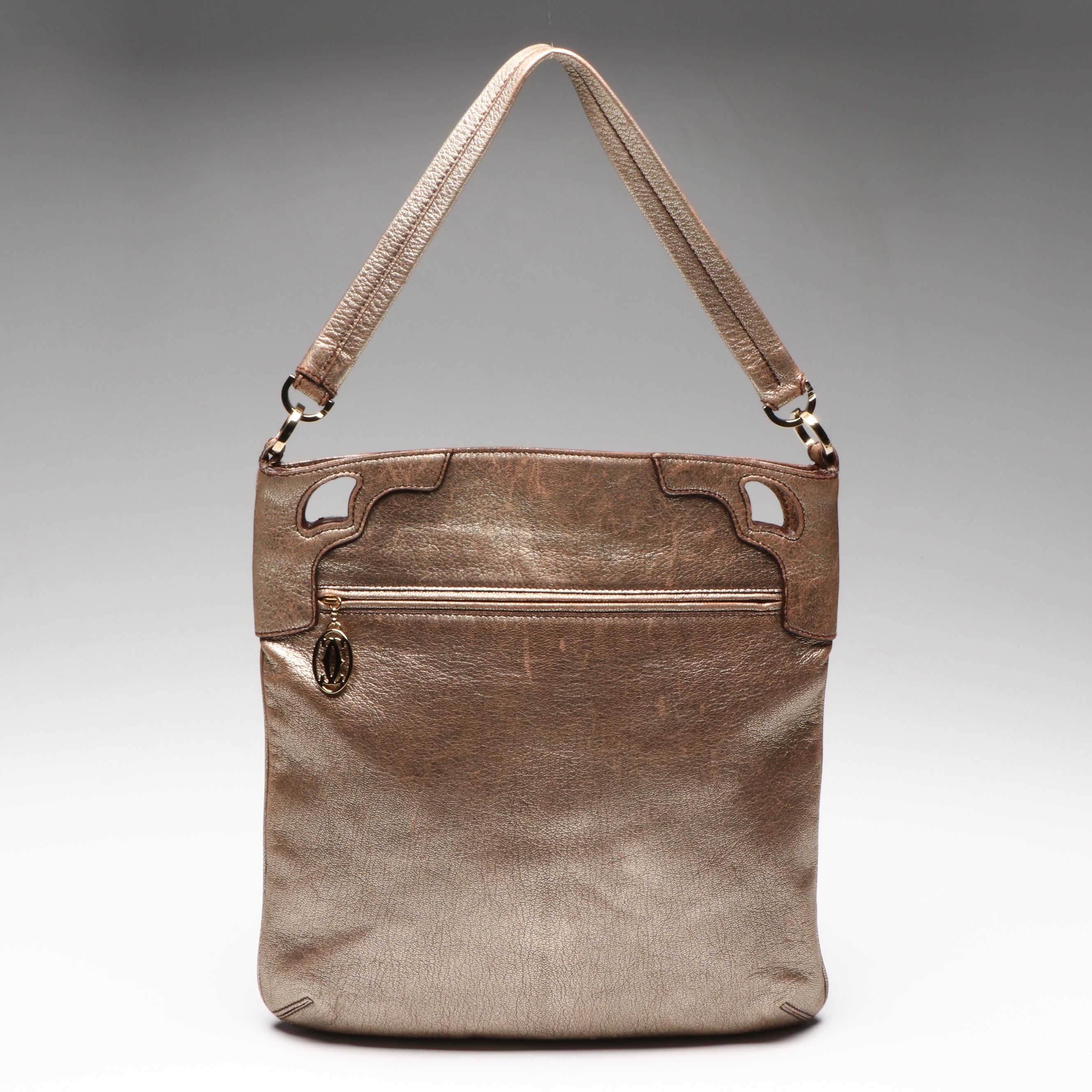Cartier Marcello Shoulder Bag in Metallic Leather