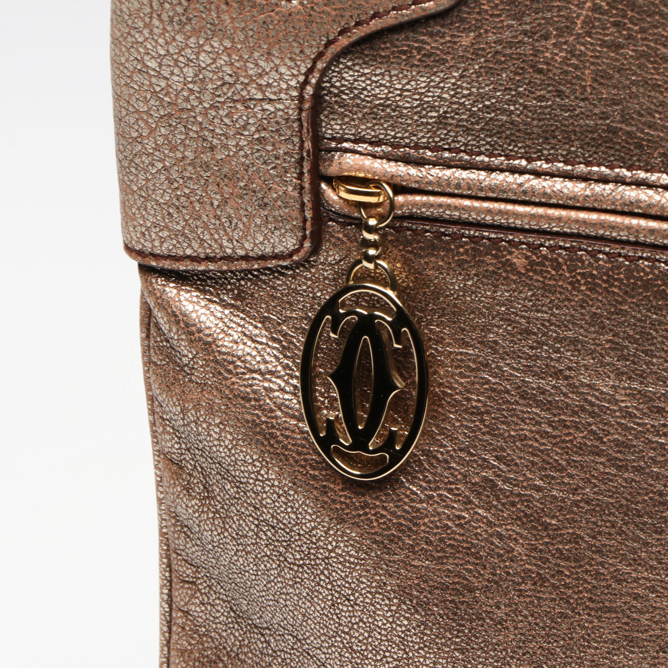 Cartier Marcello Shoulder Bag in Metallic Leather