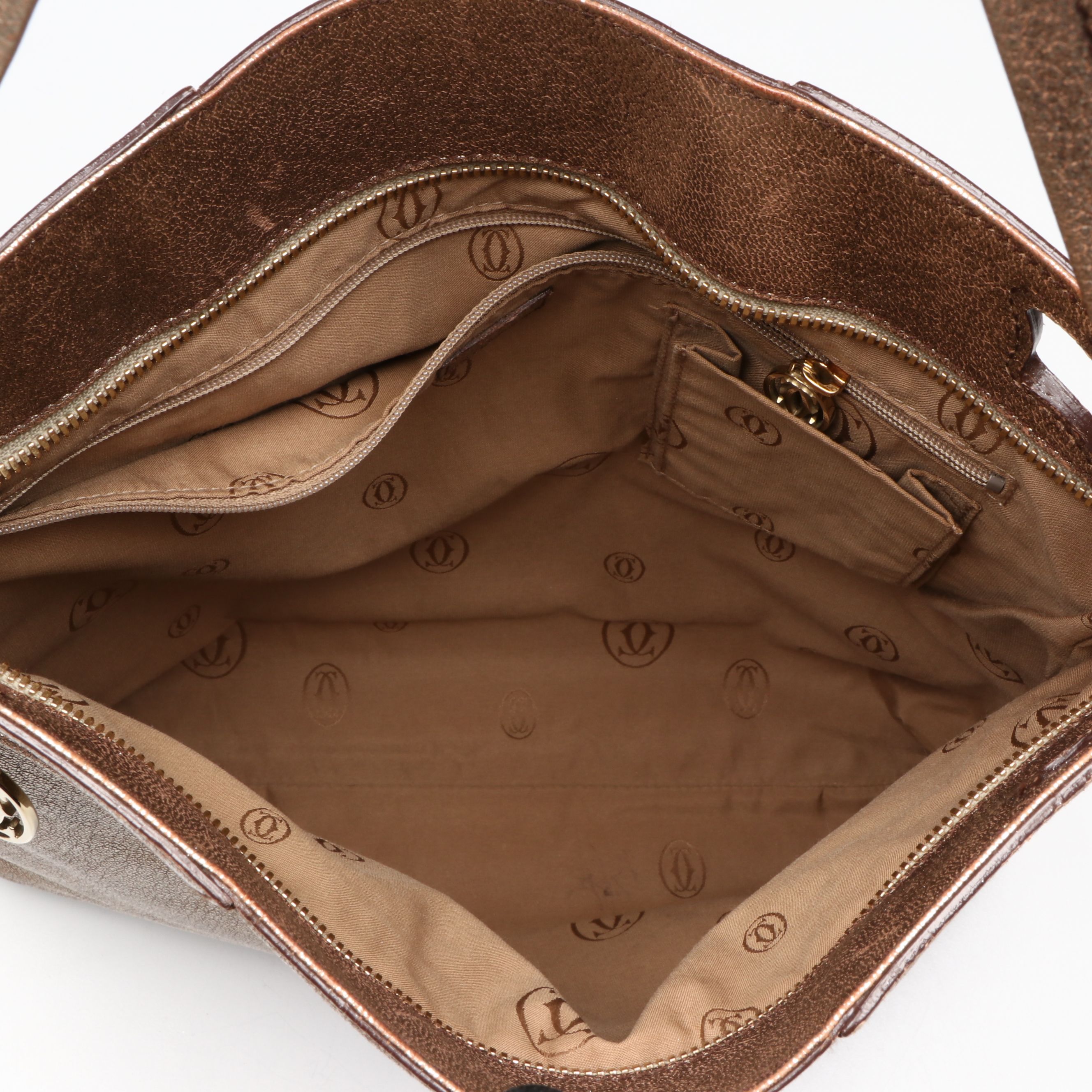 Cartier Marcello Shoulder Bag in Metallic Leather