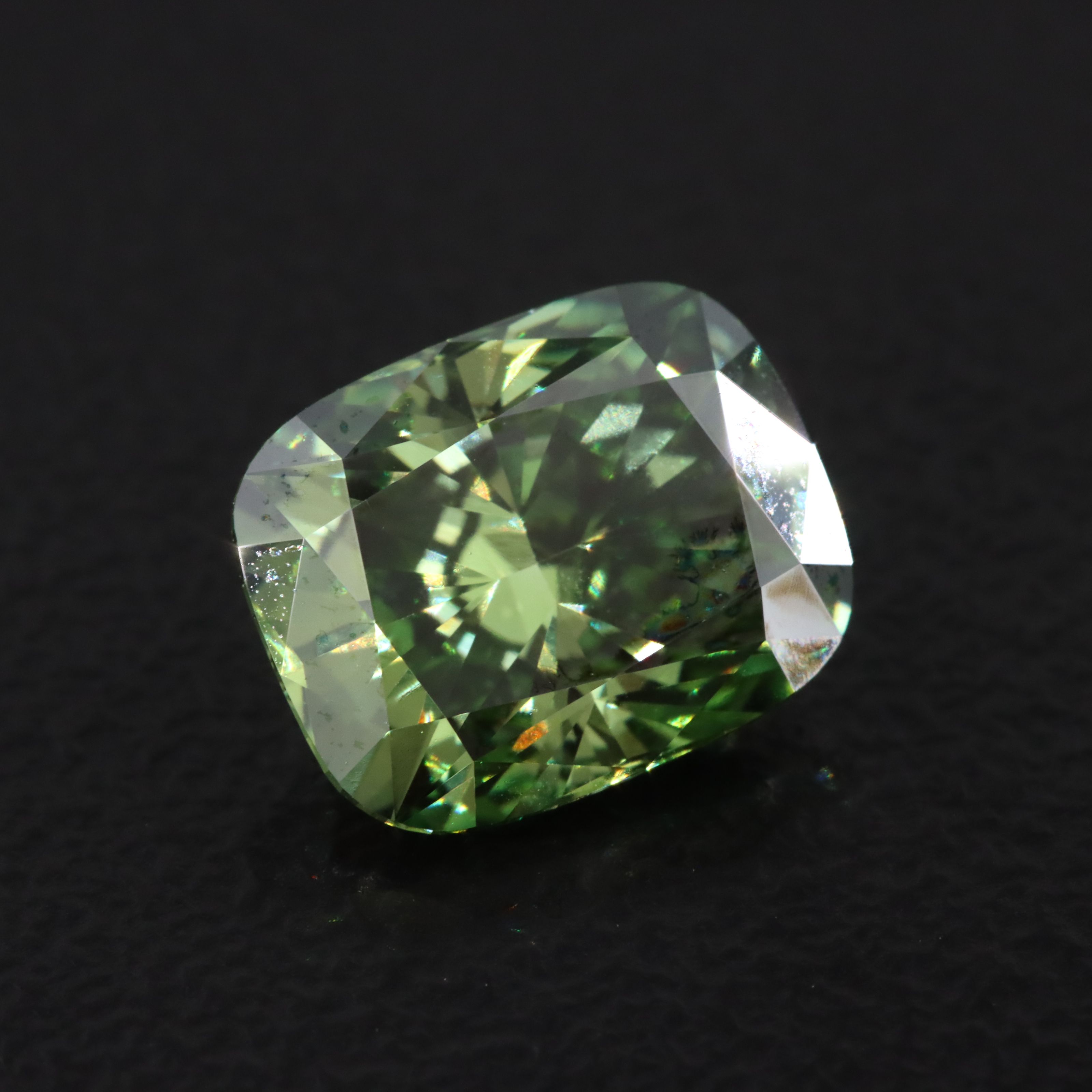 Loose 2.22 CT Lab Grown Fancy Green Diamond with IGI Report