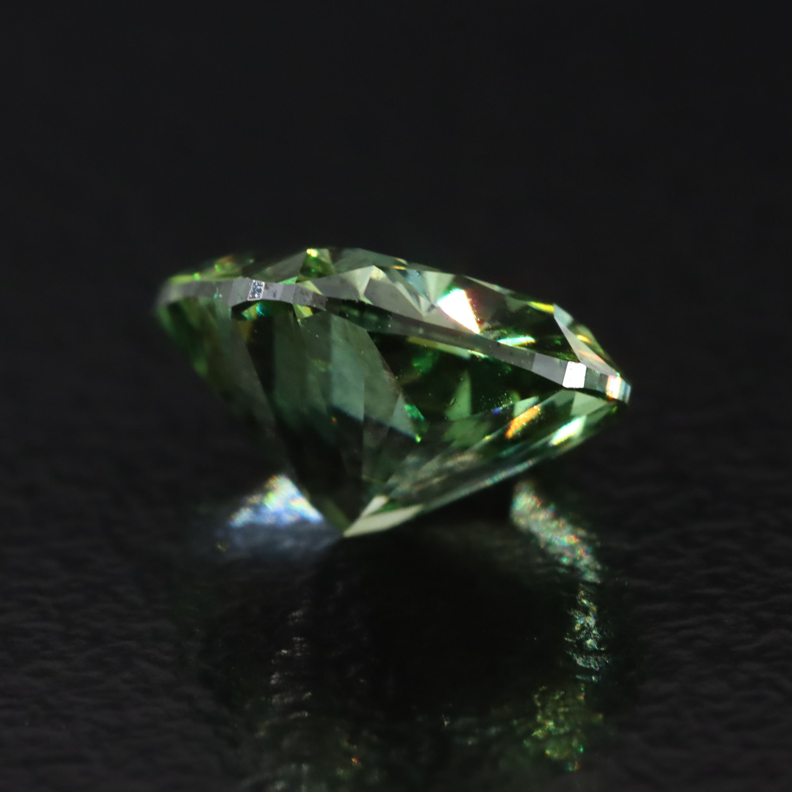 Loose 2.22 CT Lab Grown Fancy Green Diamond with IGI Report