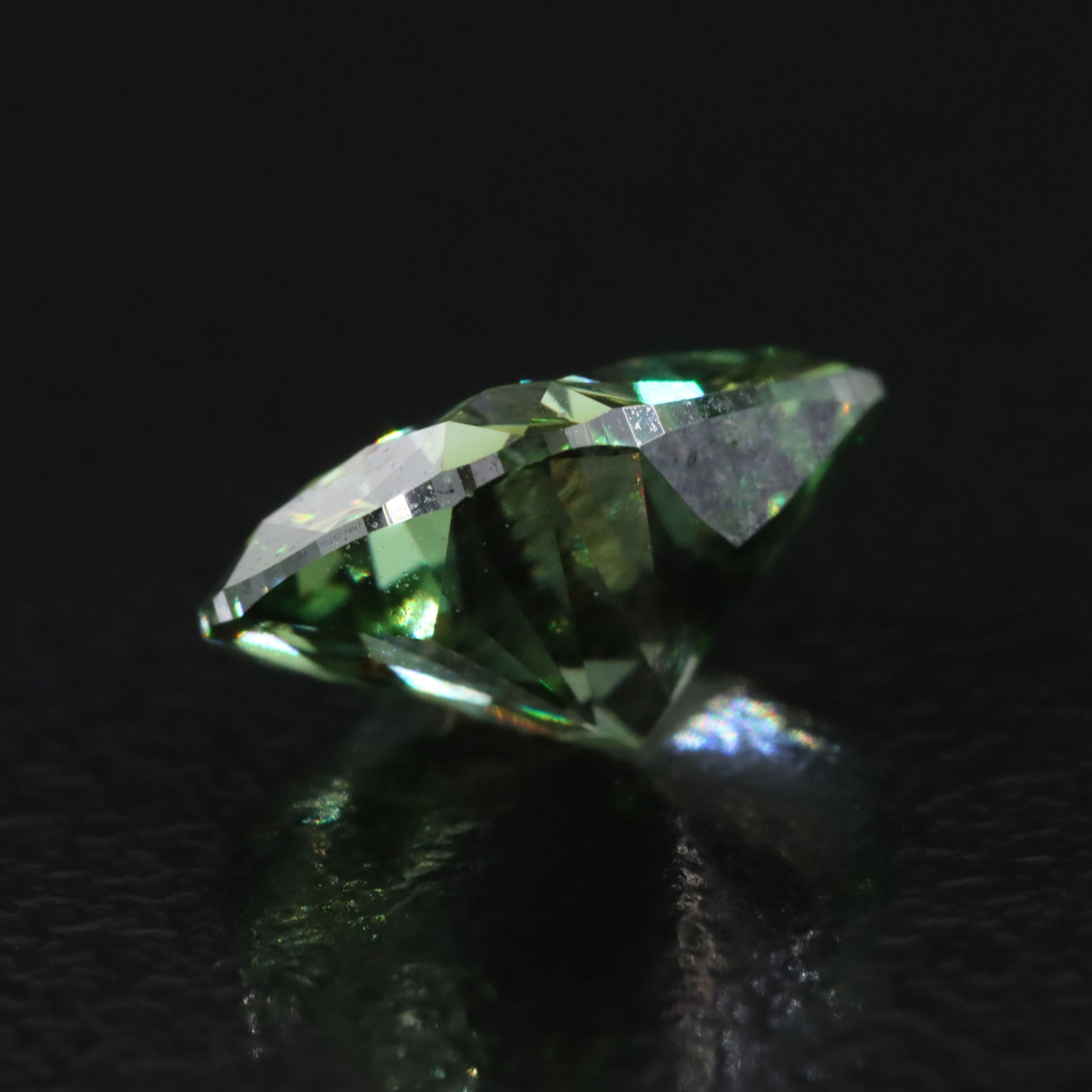 Loose 2.22 CT Lab Grown Fancy Green Diamond with IGI Report