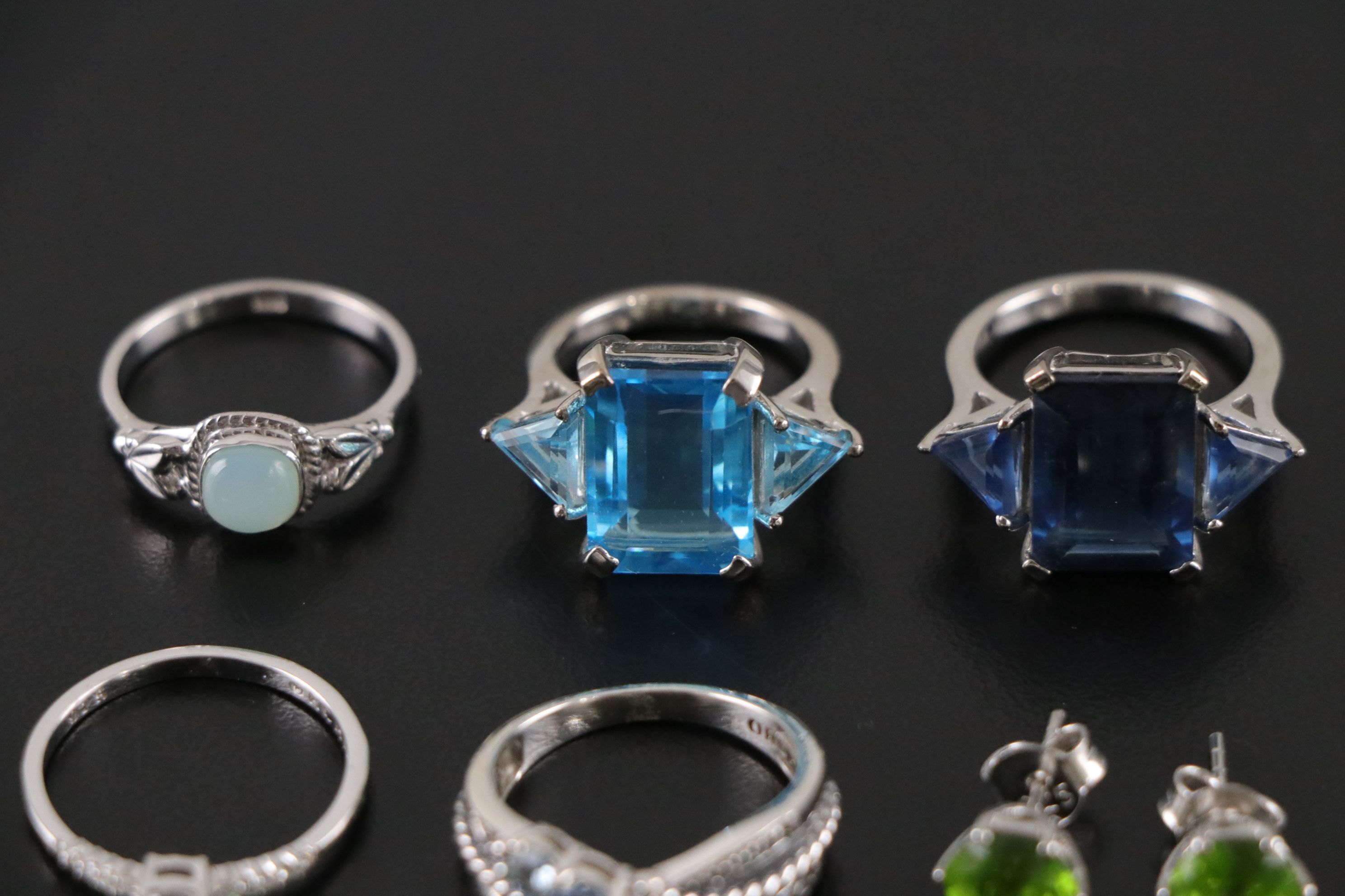 14 Assorted Sterling Silver Necklaces, Earrings and Pendants