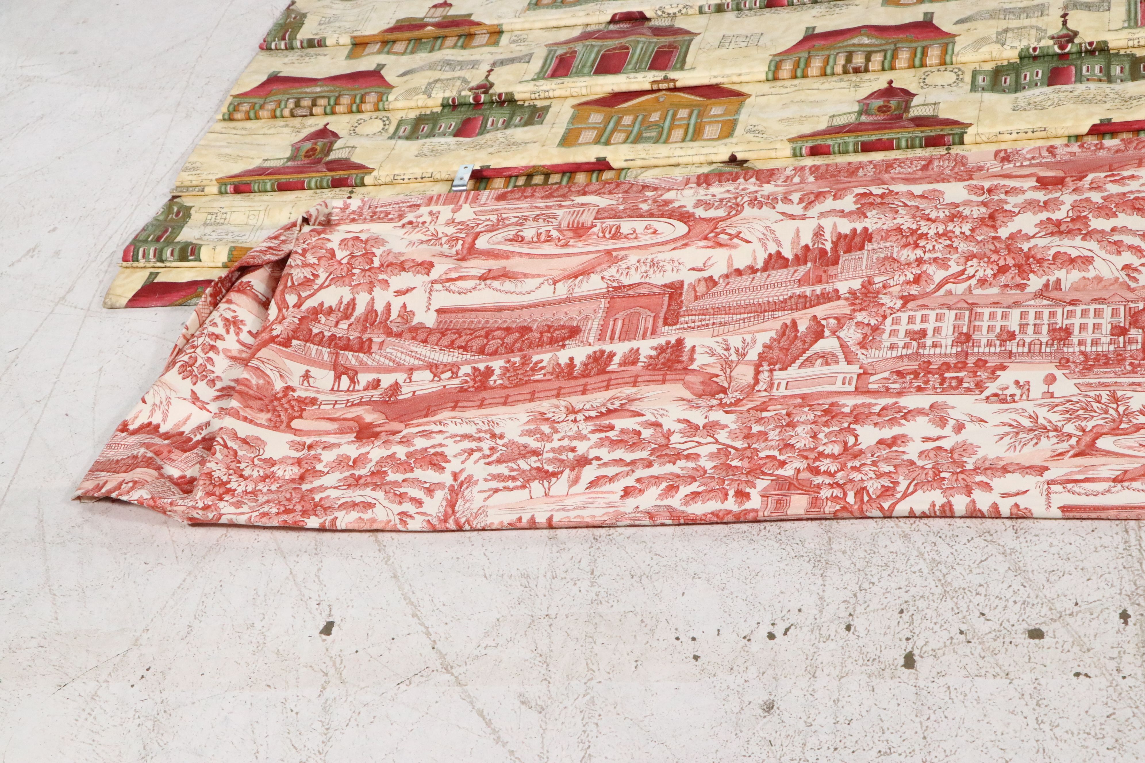 Gaston y Daniela "Edificios" Roman Blind, Brunschwig & Fils Red Toile Valance