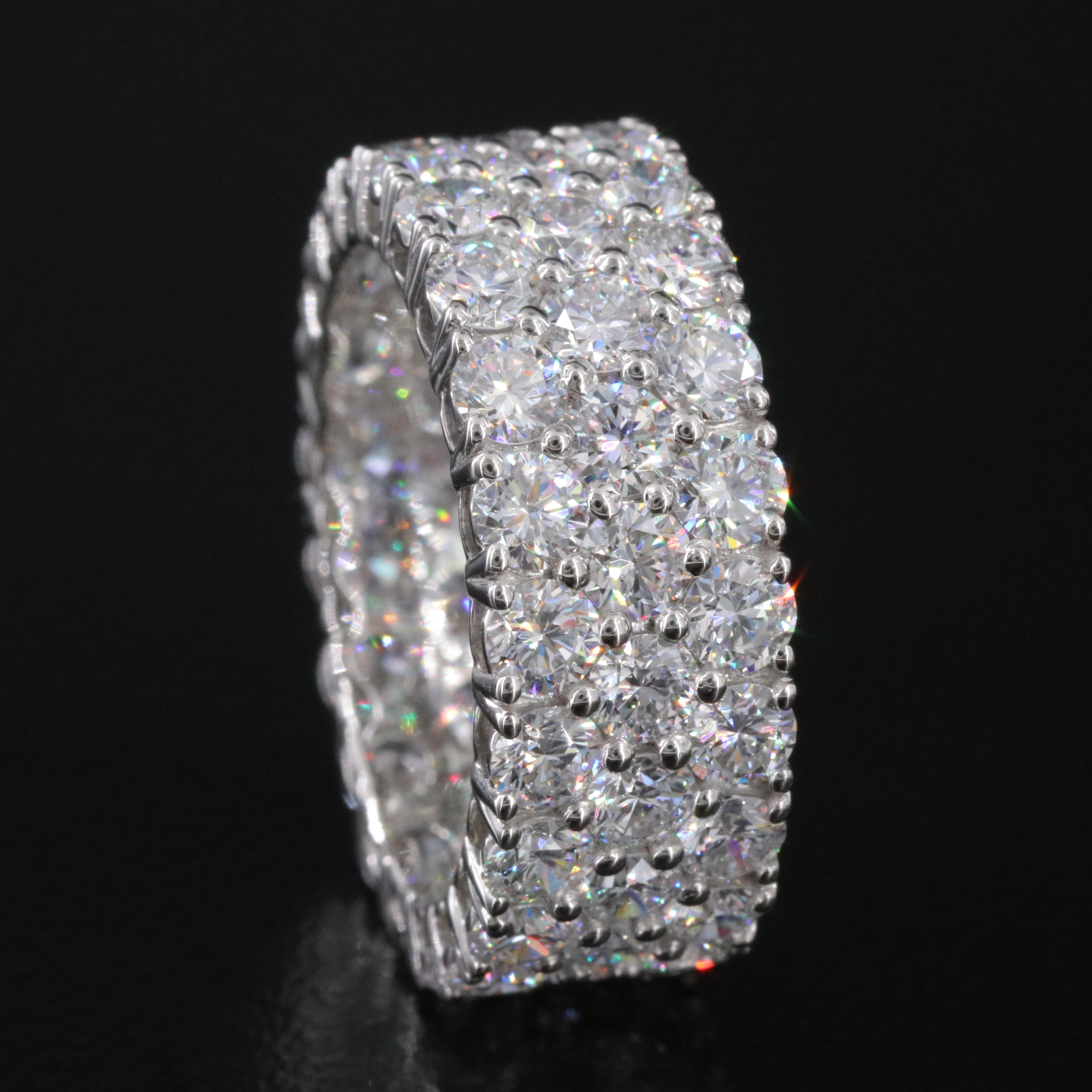 Platinum 7.18 CTW Lab Grown Diamond Eternity Band
