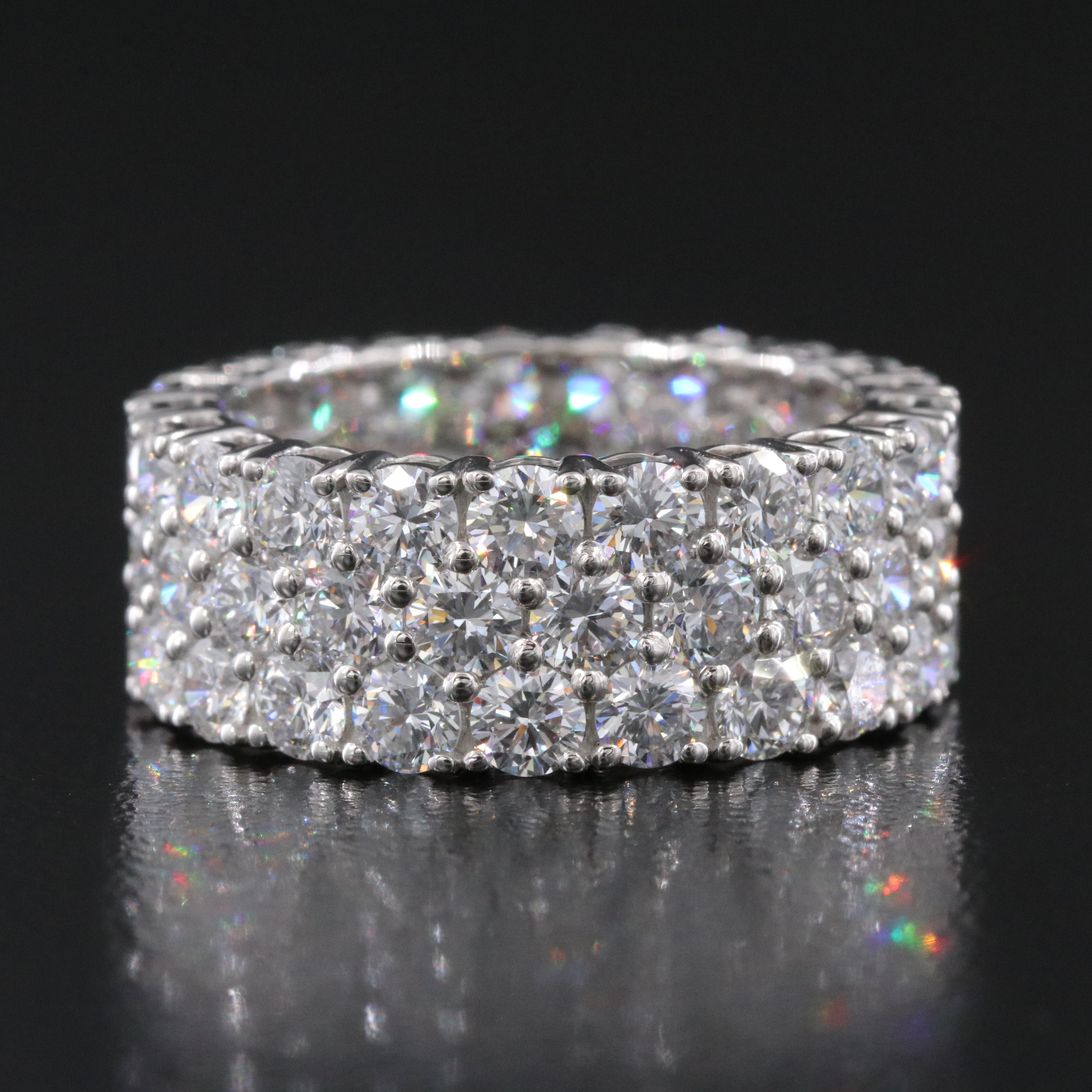 Platinum 7.18 CTW Lab Grown Diamond Eternity Band
