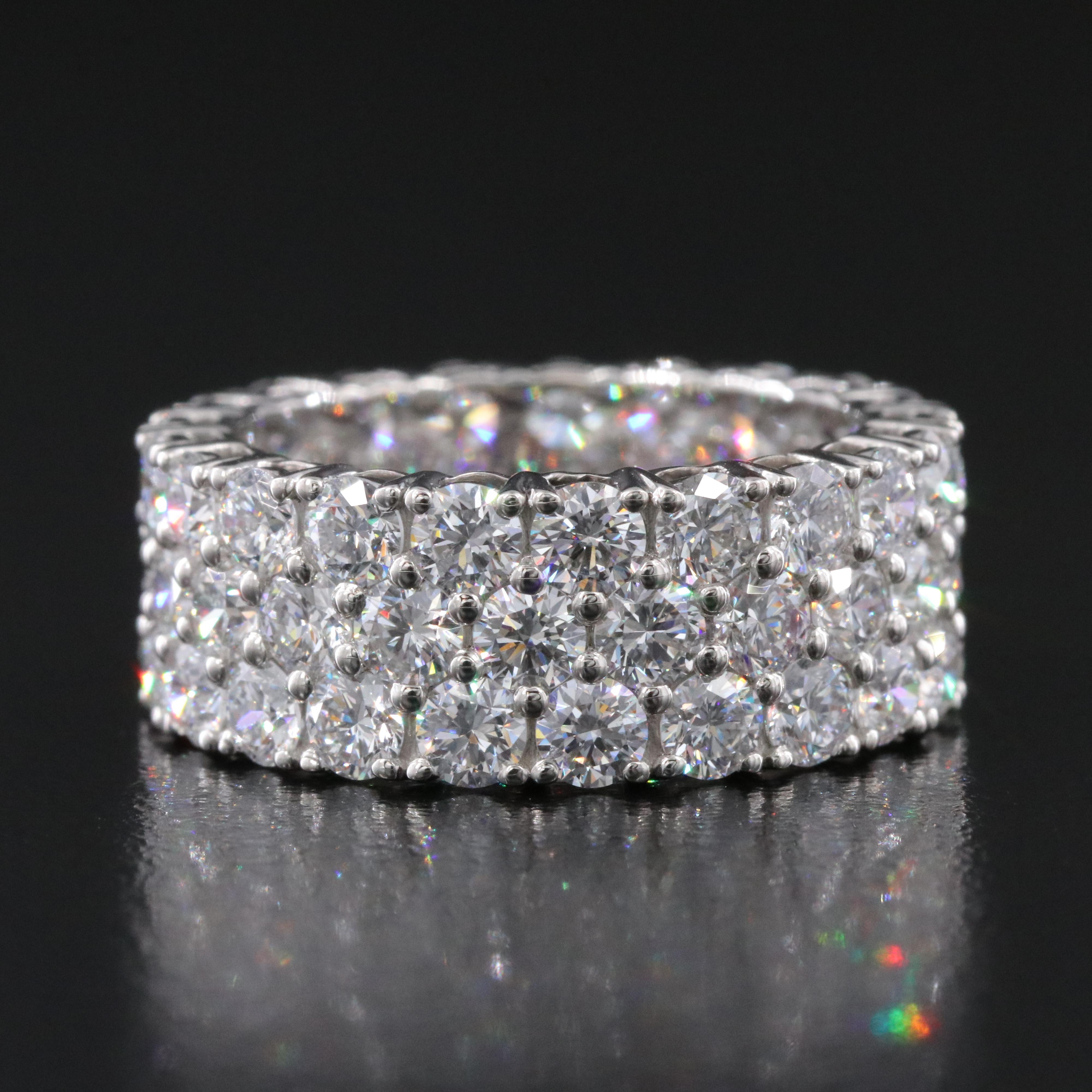Platinum 7.18 CTW Lab Grown Diamond Eternity Band