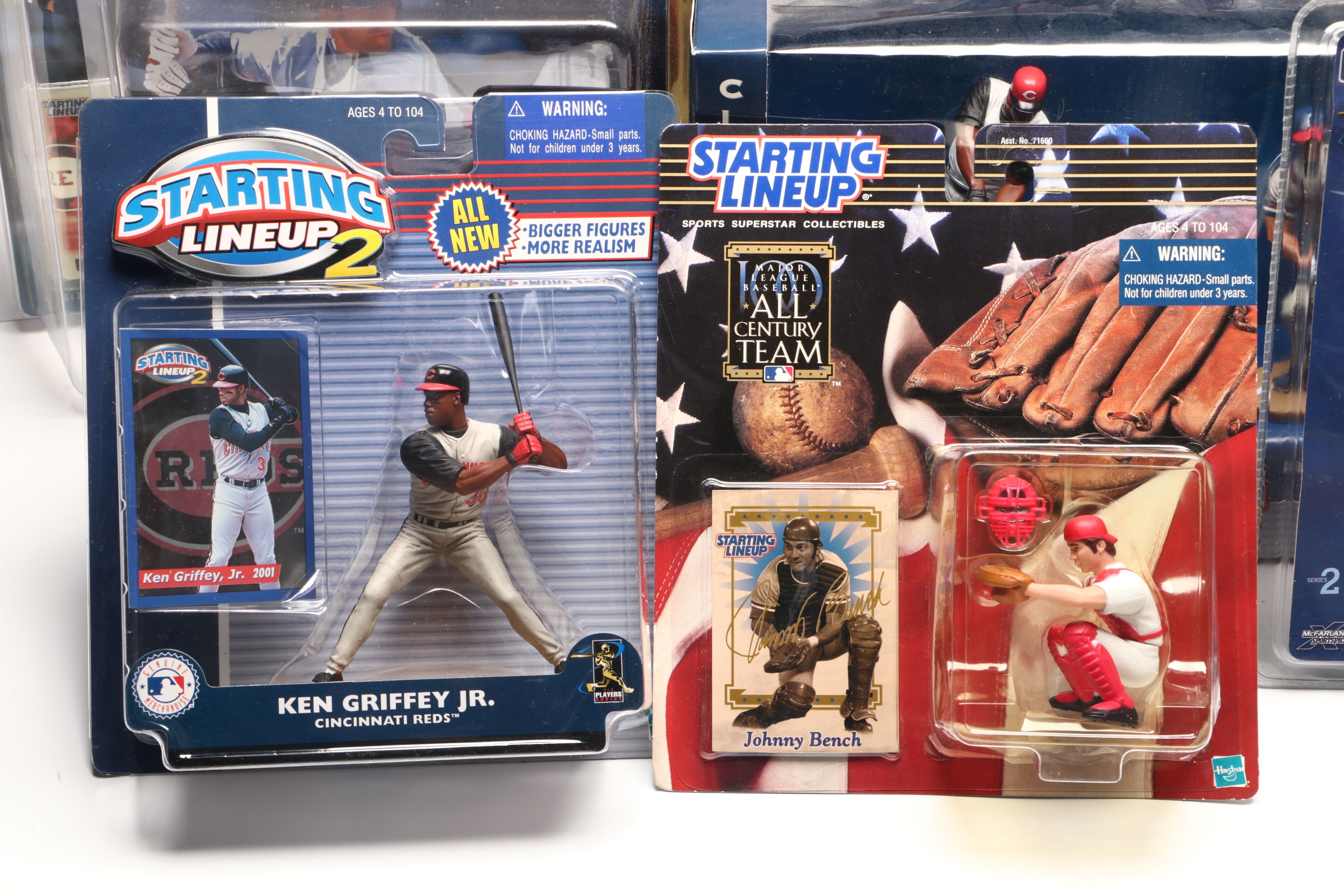 Starting Lineup Sean Casey, Ken Griffey Jr., and More Action Figures with Cards