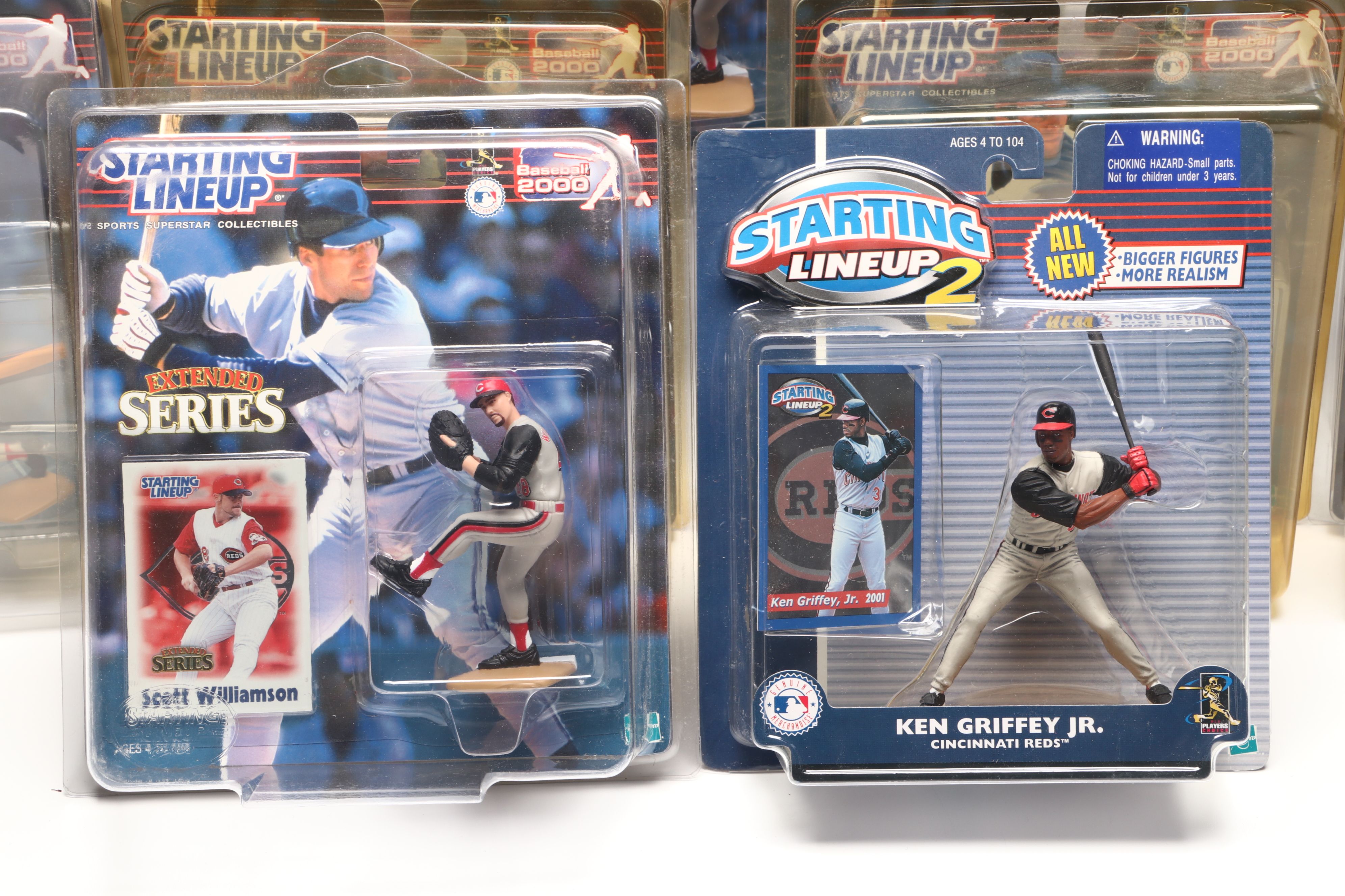 Starting Lineup Sean Casey, Ken Griffey Jr., and More Action Figures with Cards