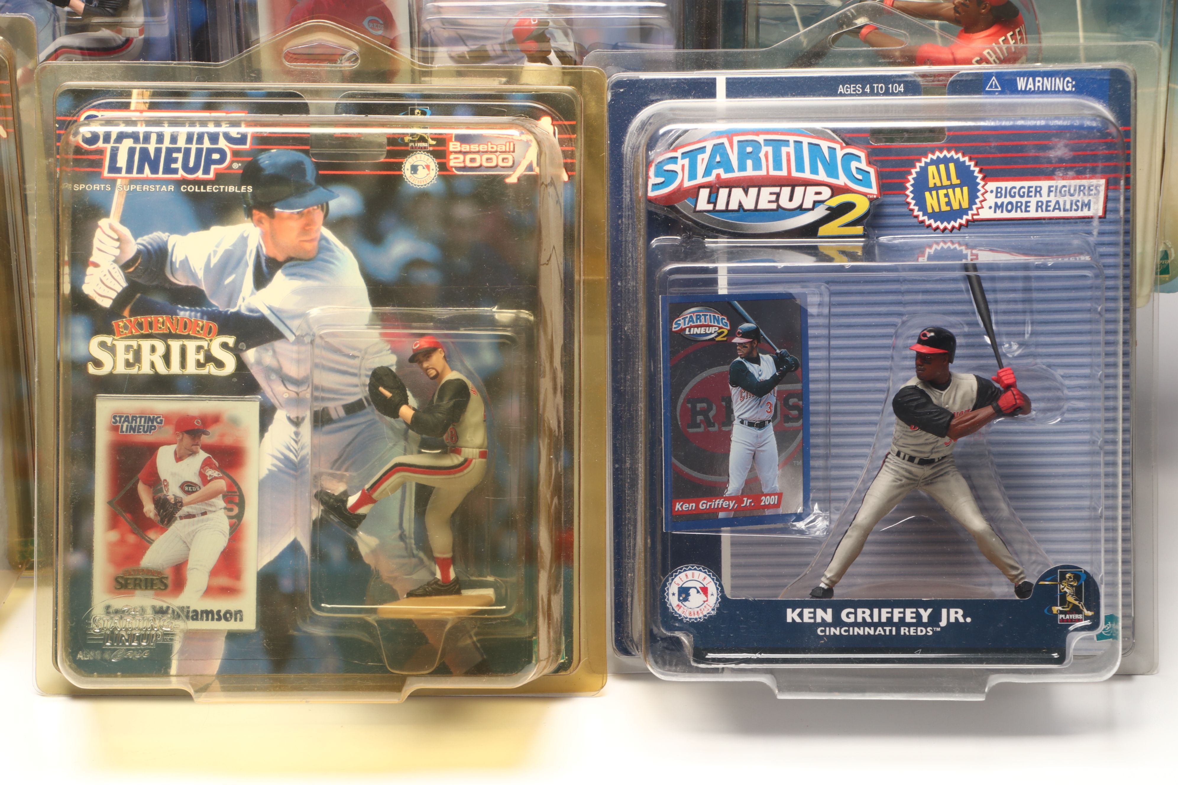 Starting Lineup Sean Casey, Ken Griffey Jr., and More Action Figures with Cards