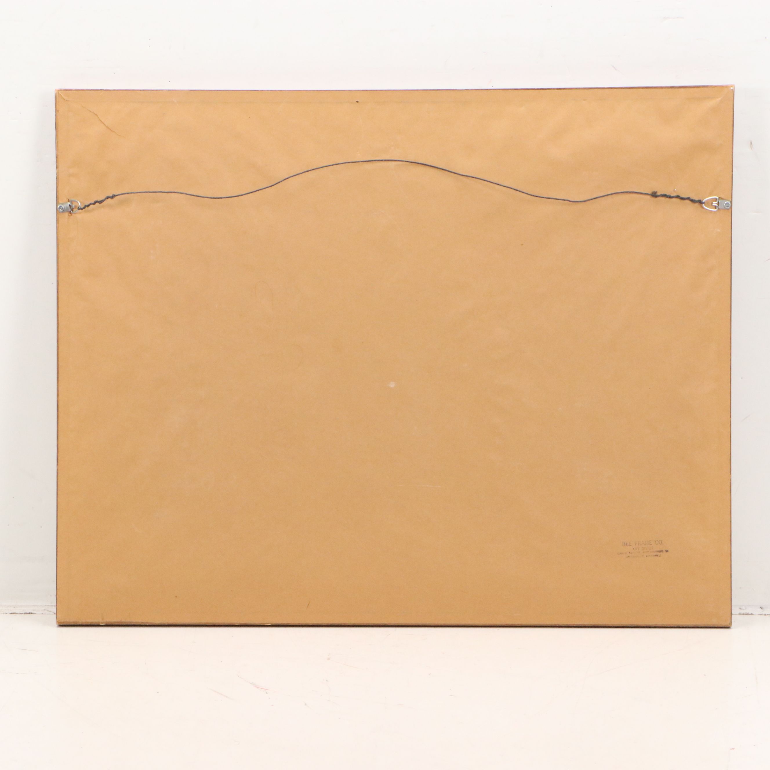 Terry Palm Winter Landscape Watercolor Painting with Church, 1978