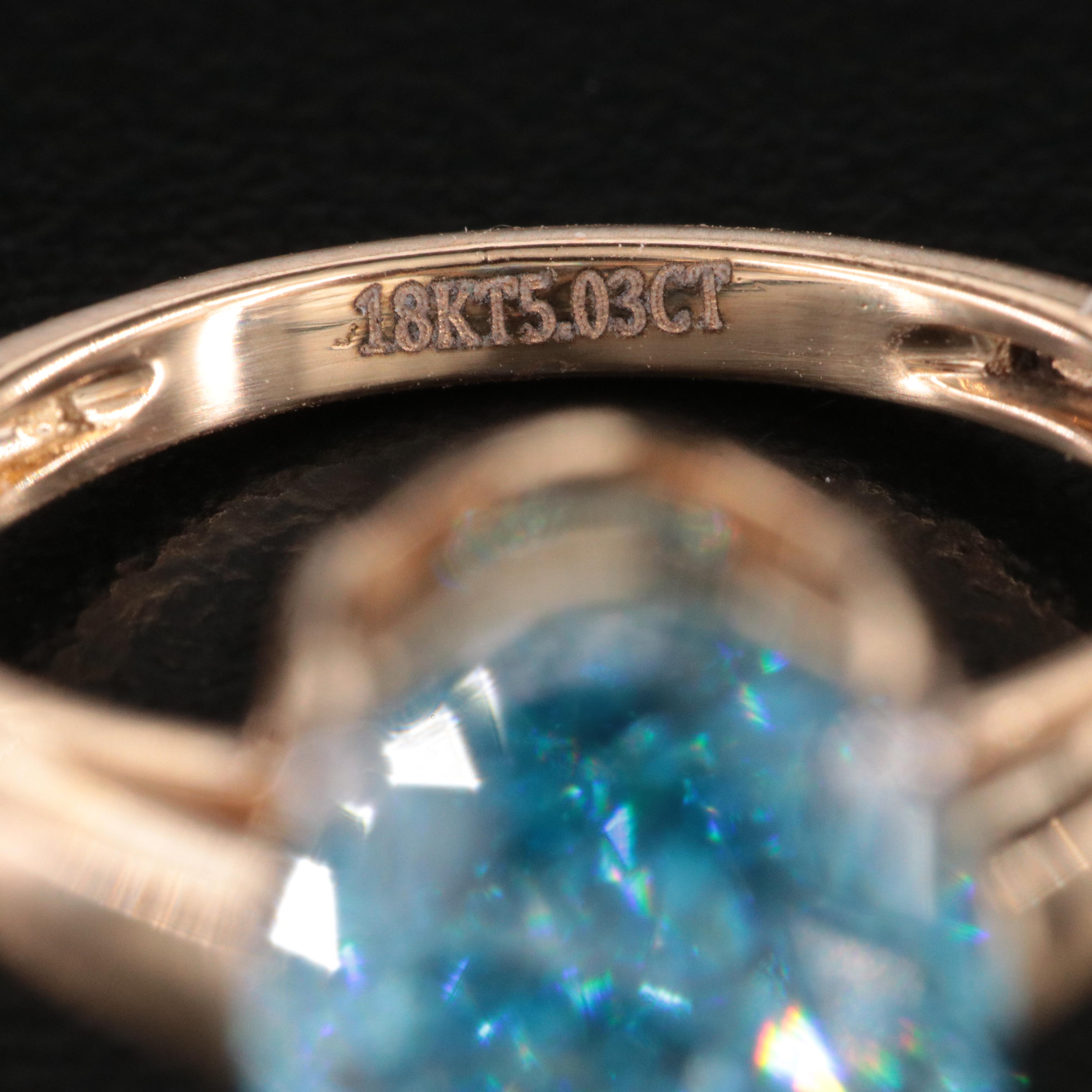 18K 5.03 CTW Lab Grown Diamond Ring with IGI Report