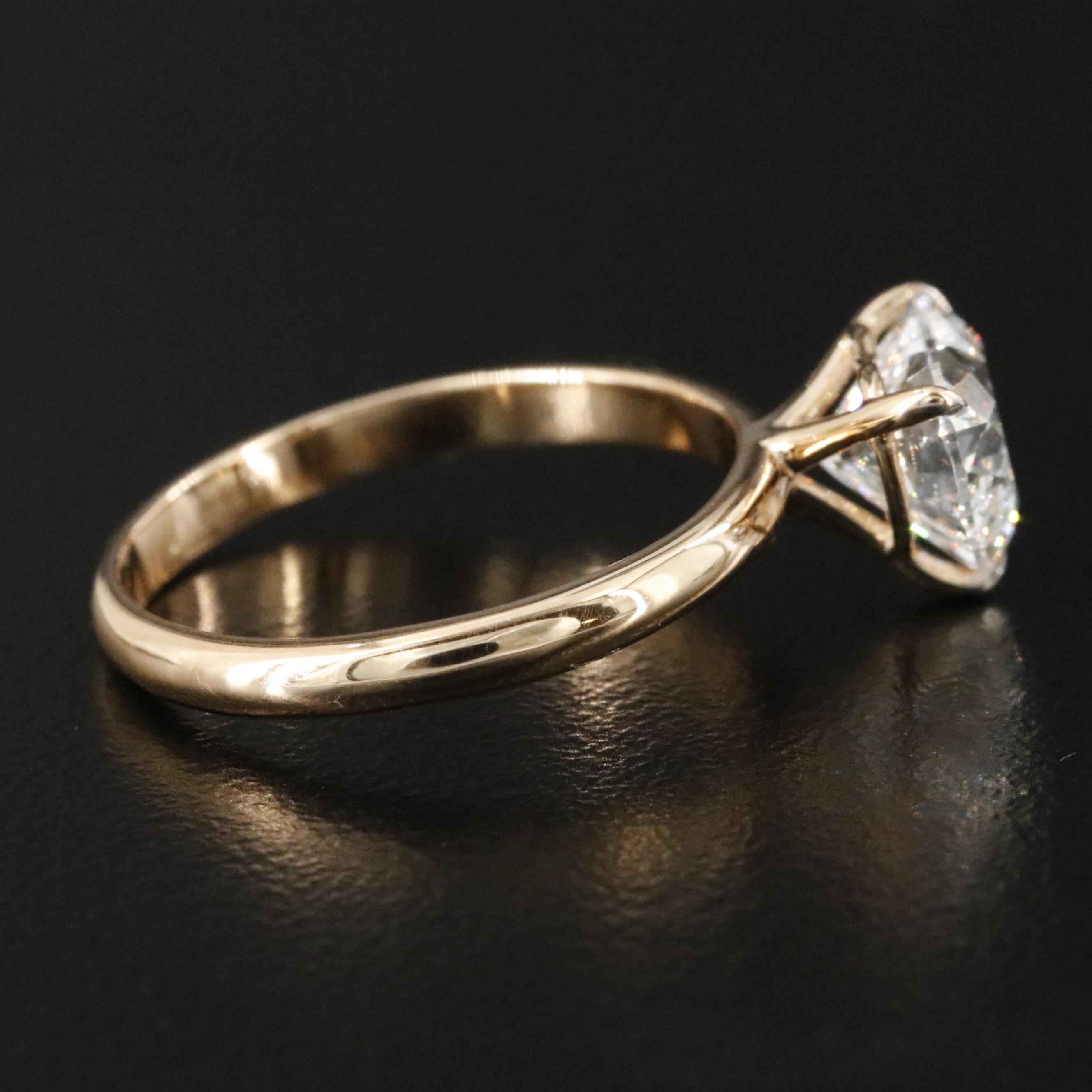 18K 2.04 CT Lab Grown Diamond Solitaire Ring with IGI Report