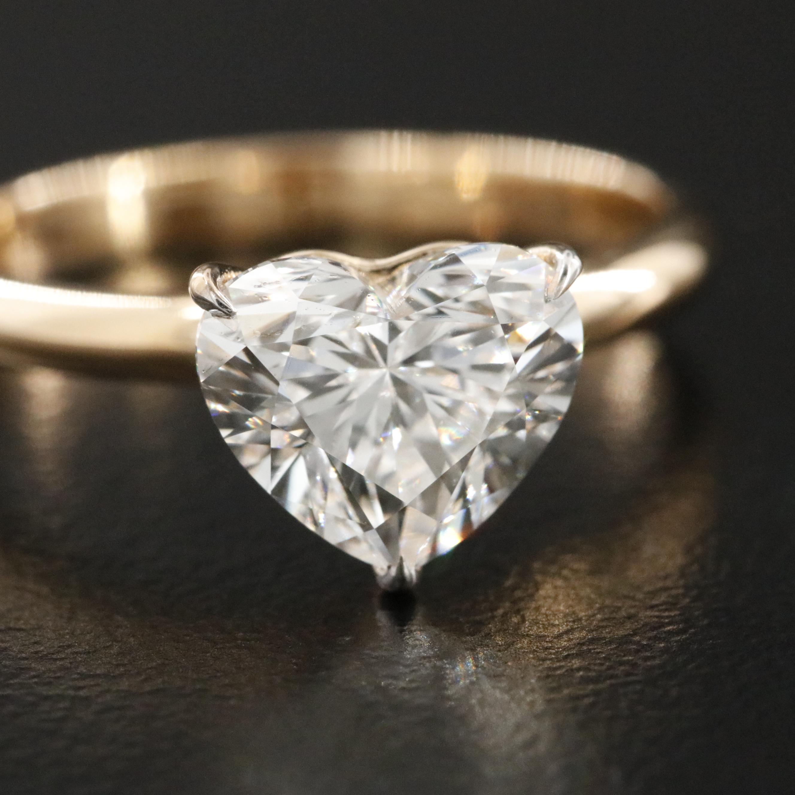 18K 2.04 CT Lab Grown Diamond Solitaire Ring with IGI Report