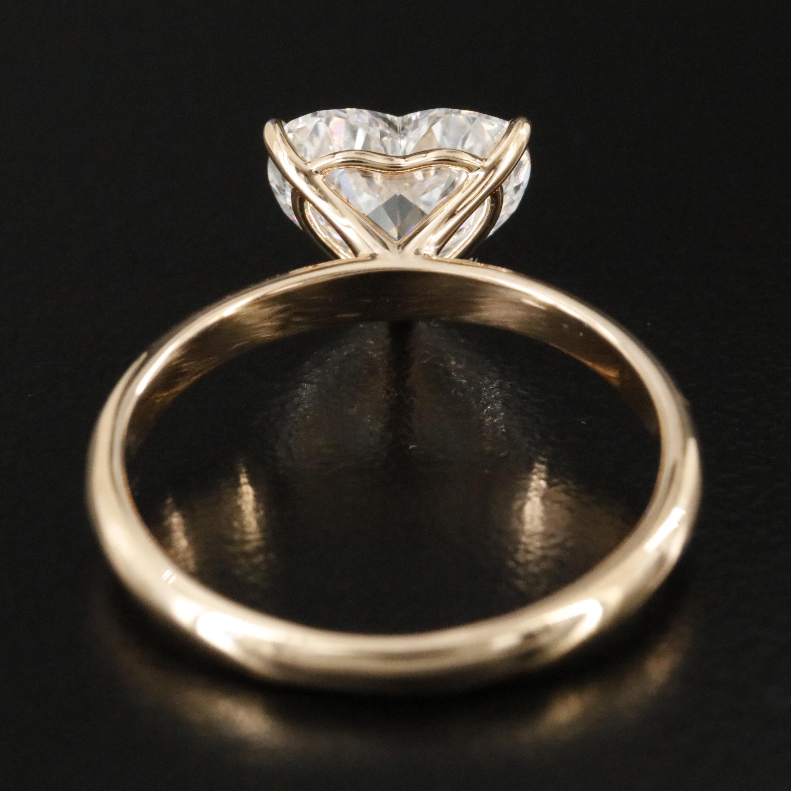 18K 2.04 CT Lab Grown Diamond Solitaire Ring with IGI Report