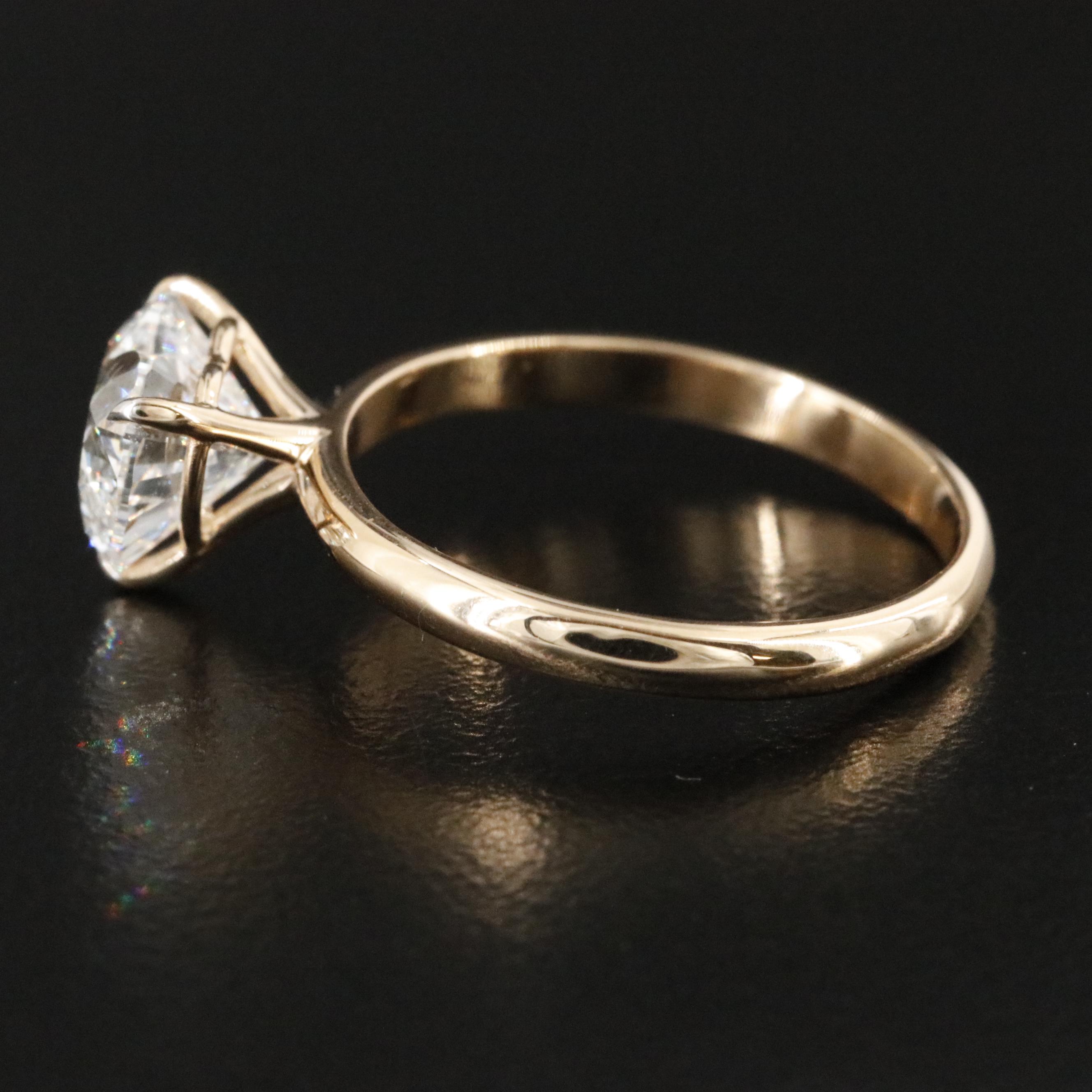 18K 2.04 CT Lab Grown Diamond Solitaire Ring with IGI Report