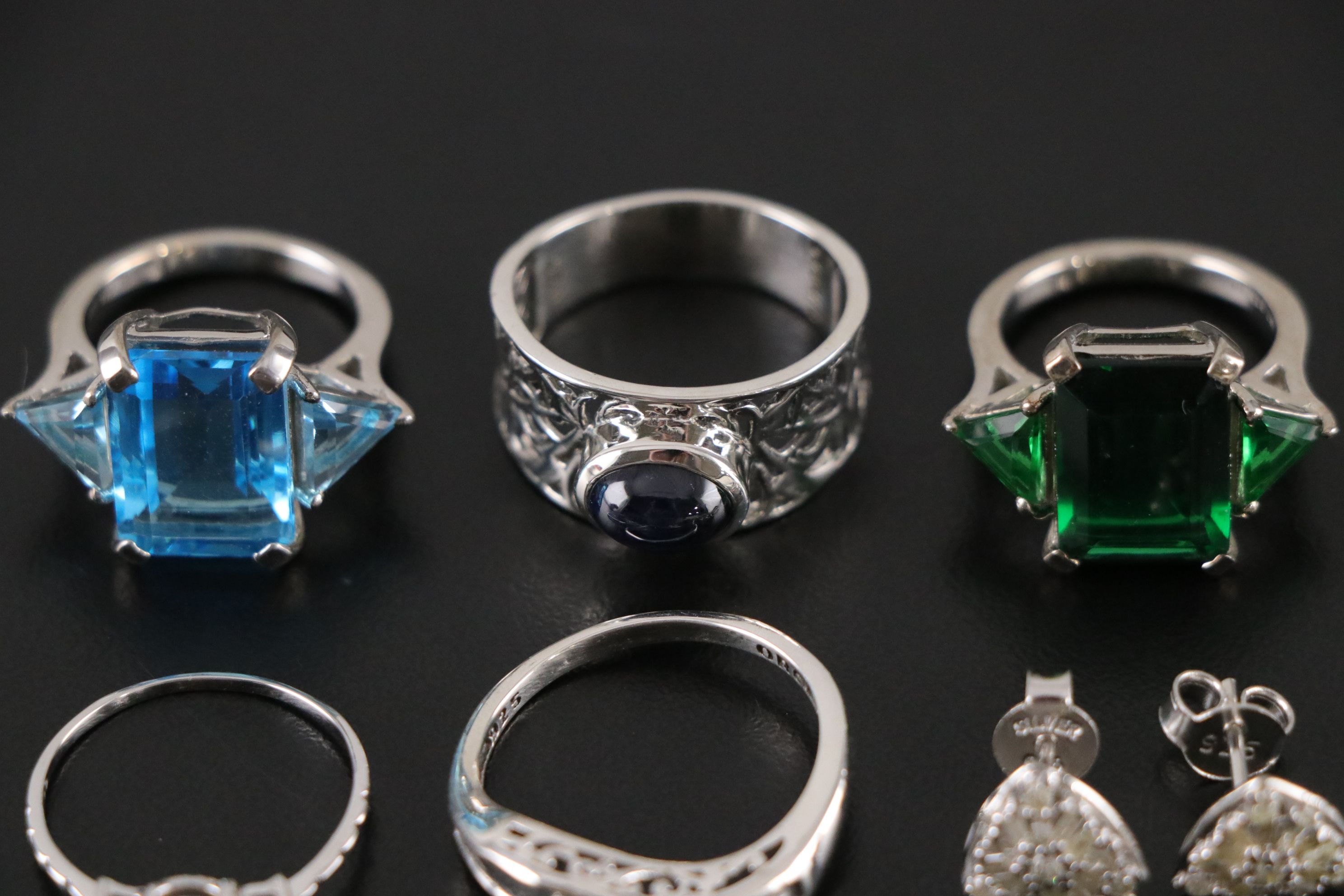 14 Assorted Sterling Silver Necklaces, Earrings and Pendants