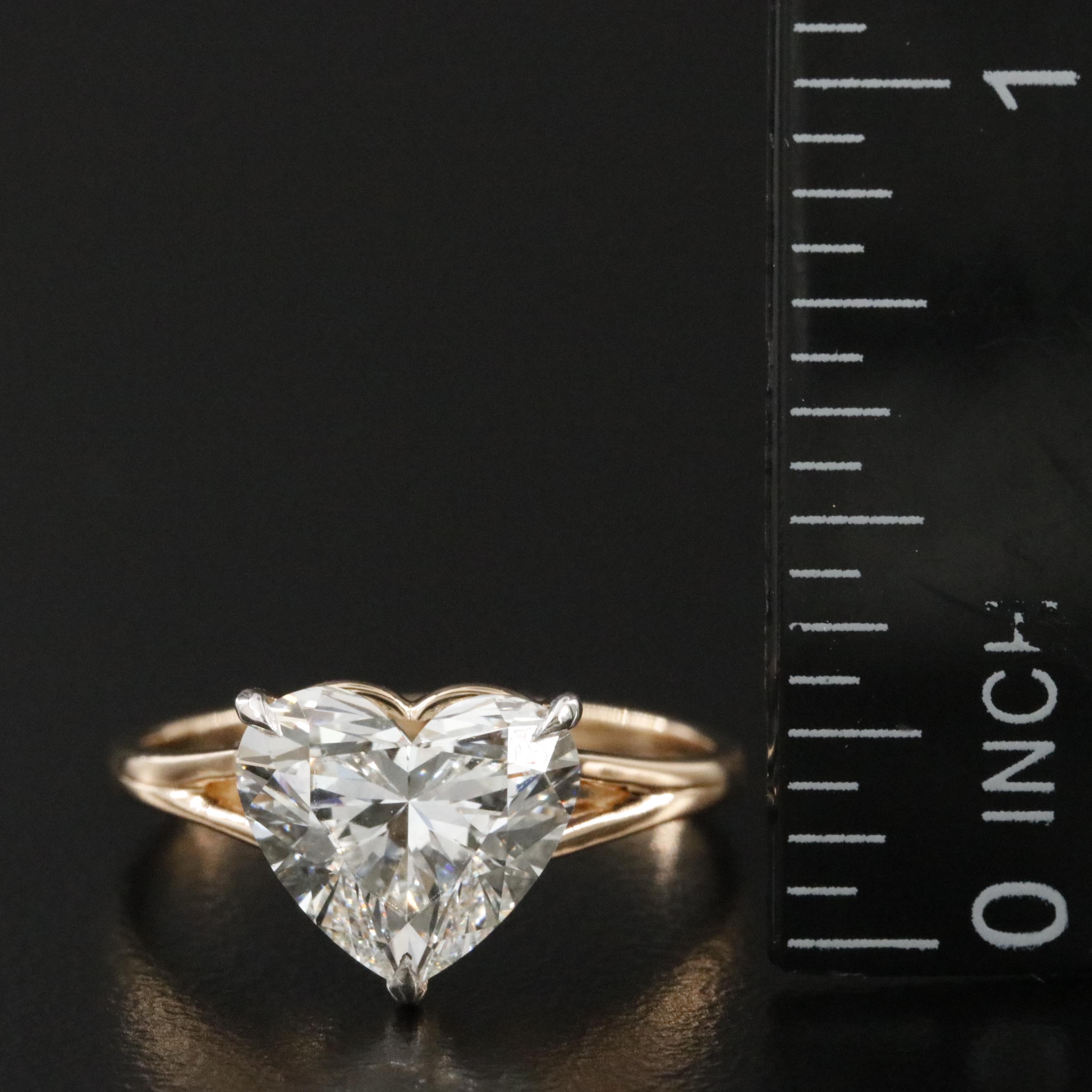 18K 2.90 CT Lab Grown Diamond Solitaire Ring with IGI Report