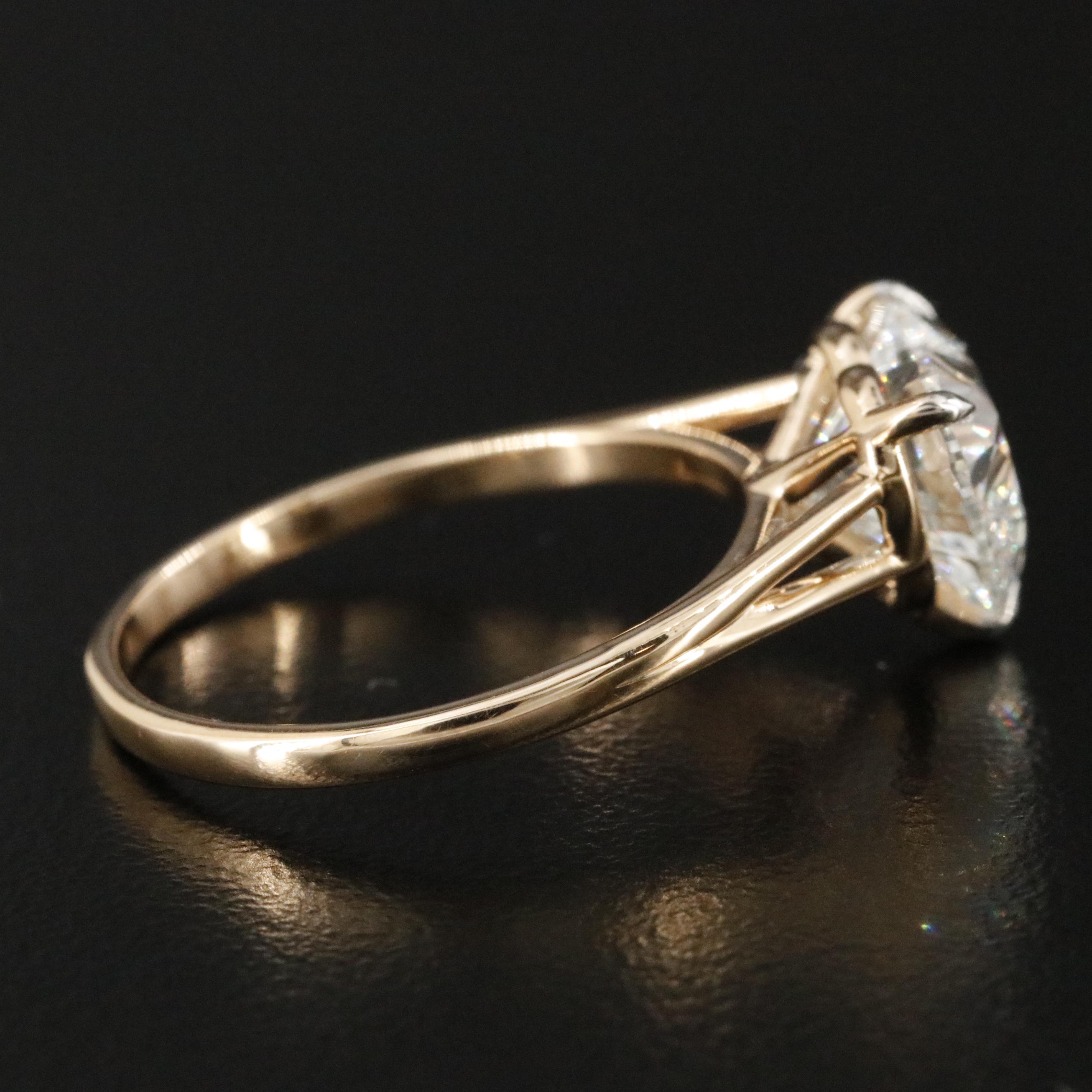 18K 2.90 CT Lab Grown Diamond Solitaire Ring with IGI Report