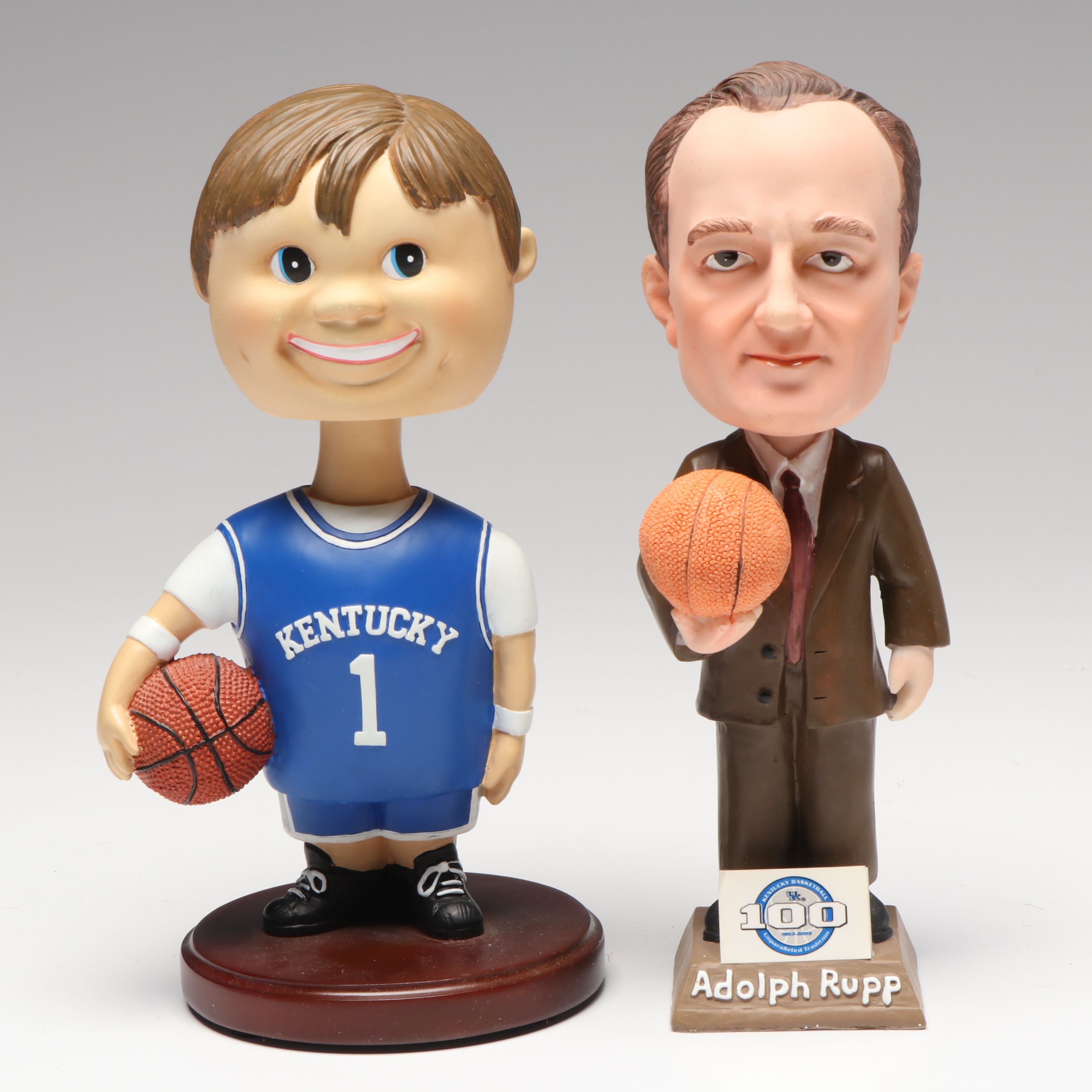 University of Kentucky Hand-Painted Porcelain Wildcat with More Bobbleheads