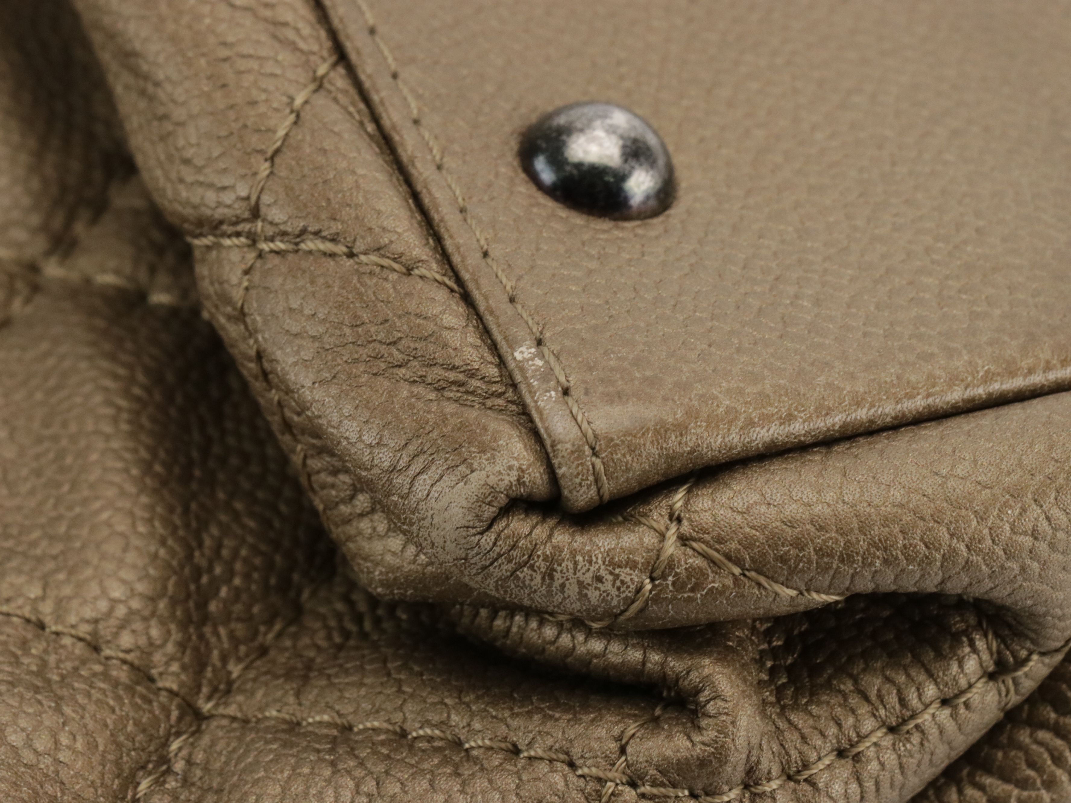 Chanel CC Turnlock Chain Tote in Bronze Matelasse Caviar Leather