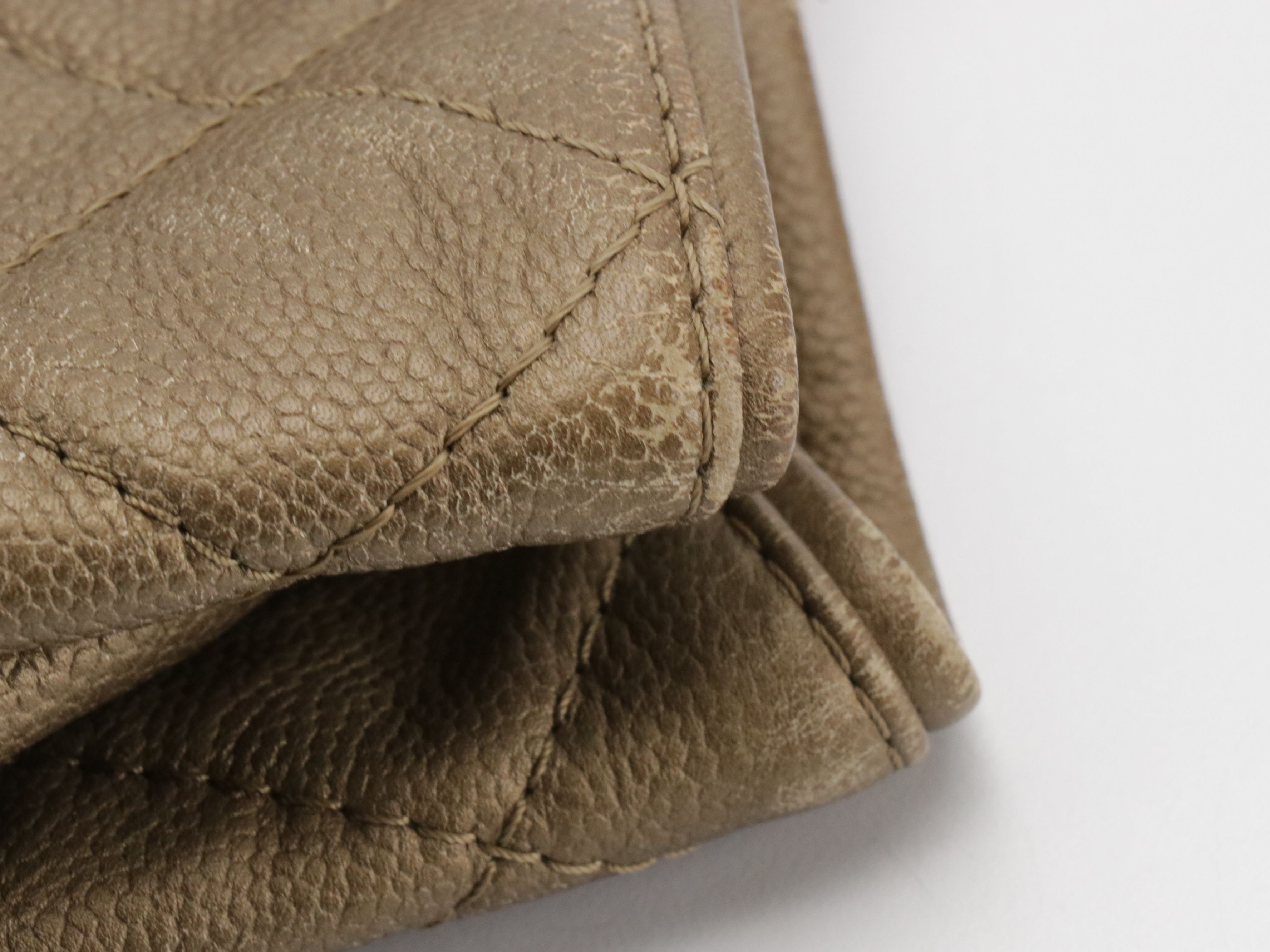 Chanel CC Turnlock Chain Tote in Bronze Matelasse Caviar Leather