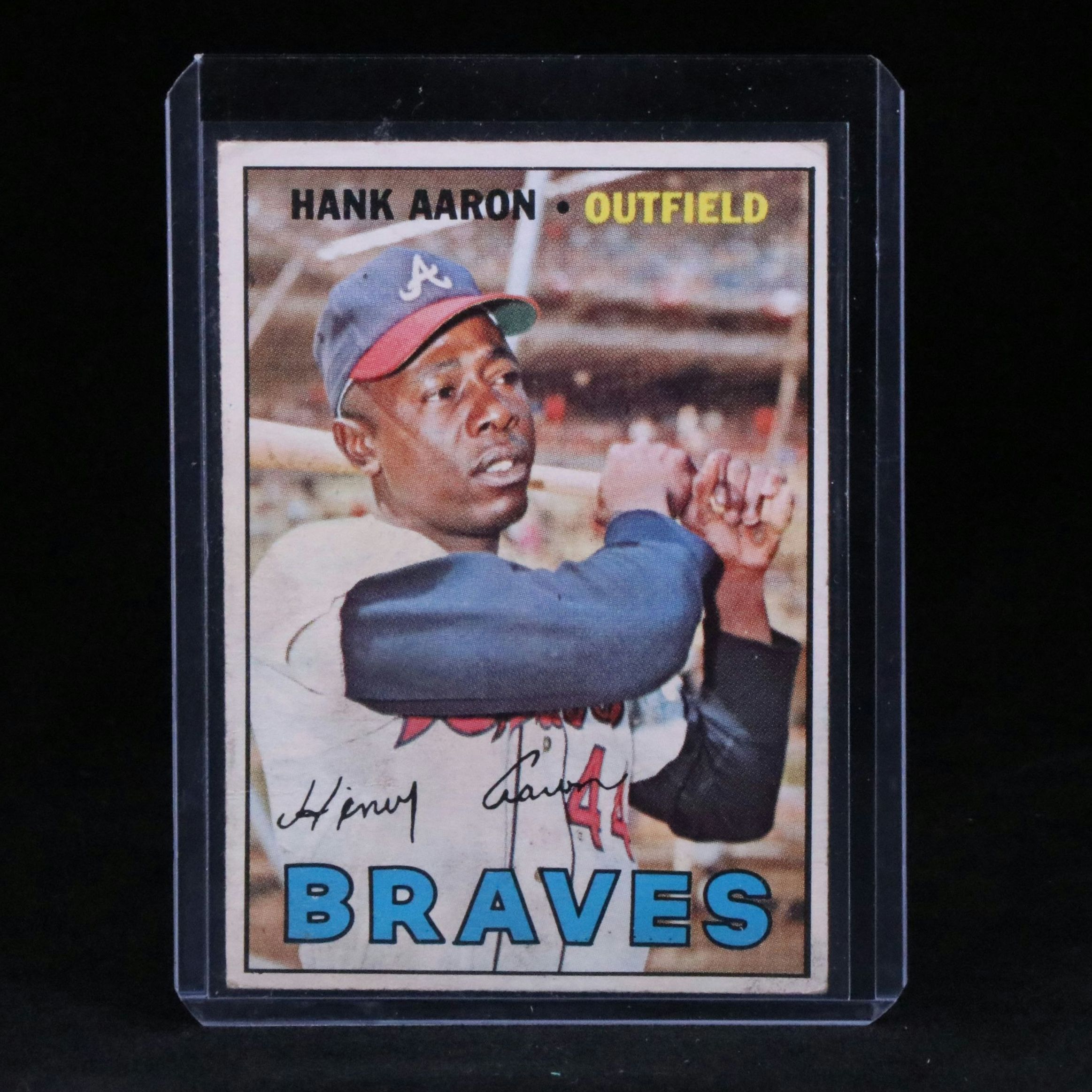 1967 Topps Hank Aaron Atlanta Braves Baseball Card