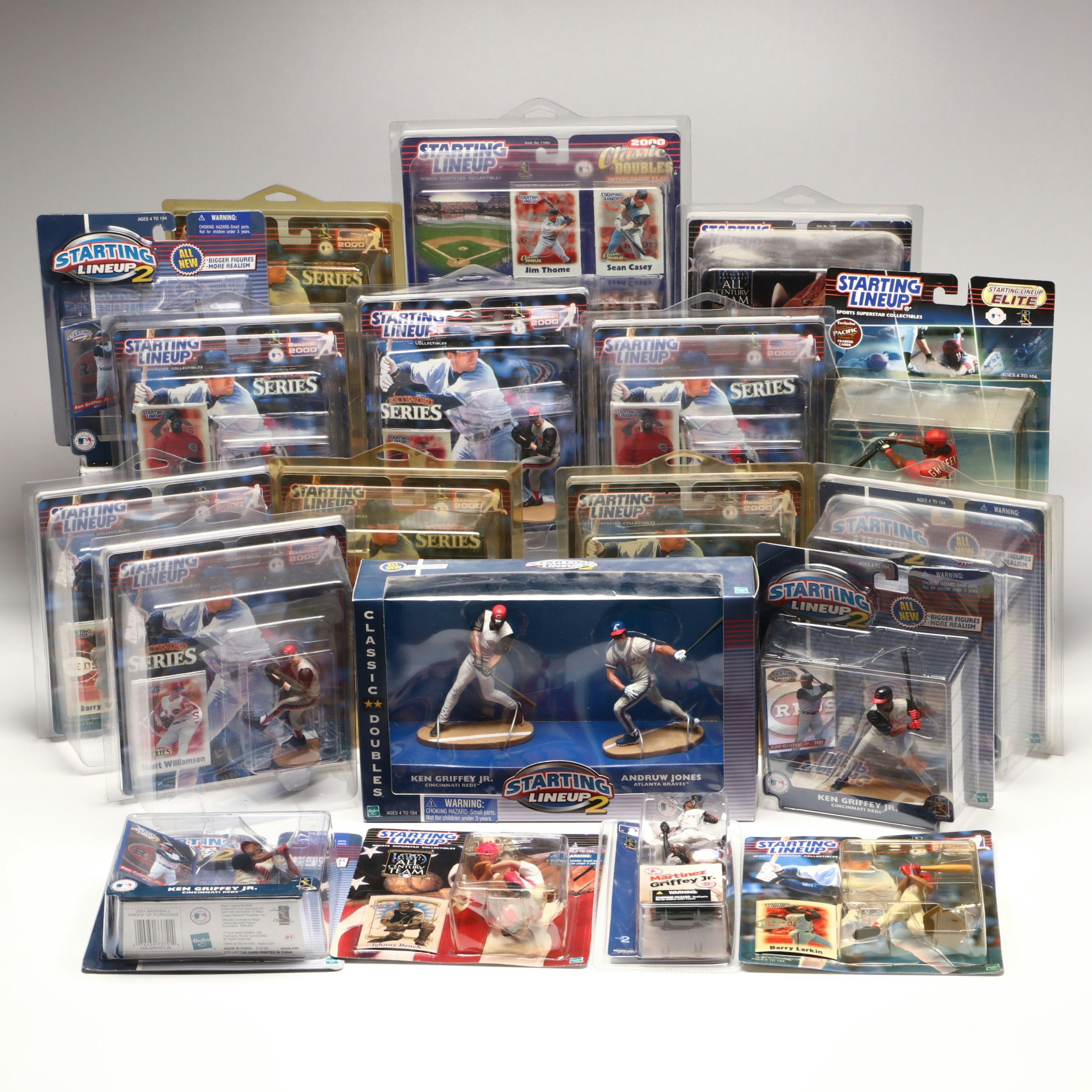 Starting Lineup Sean Casey, Ken Griffey Jr., and More Action Figures with Cards