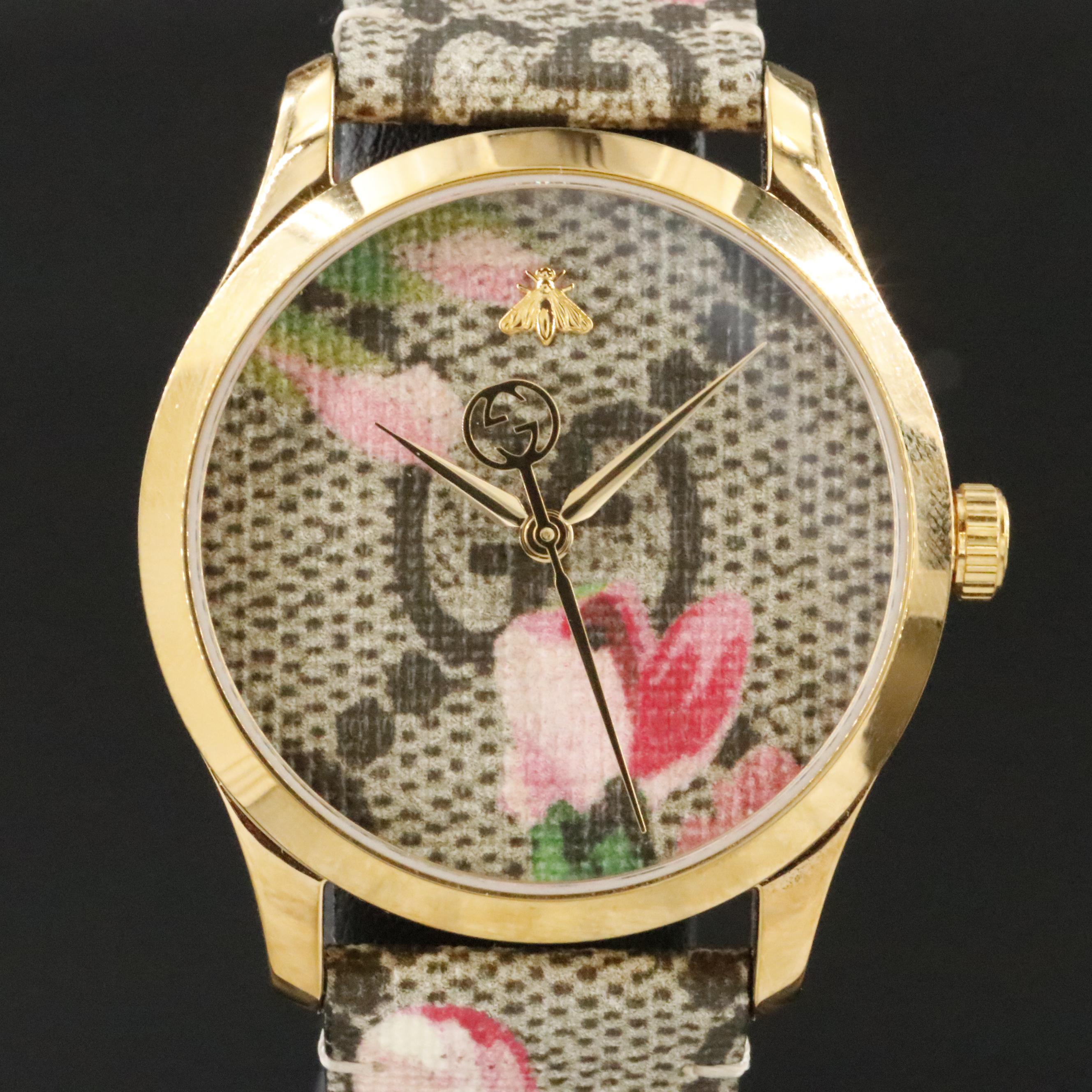 Gucci Timeless GG Flower Style Quartz Watch
