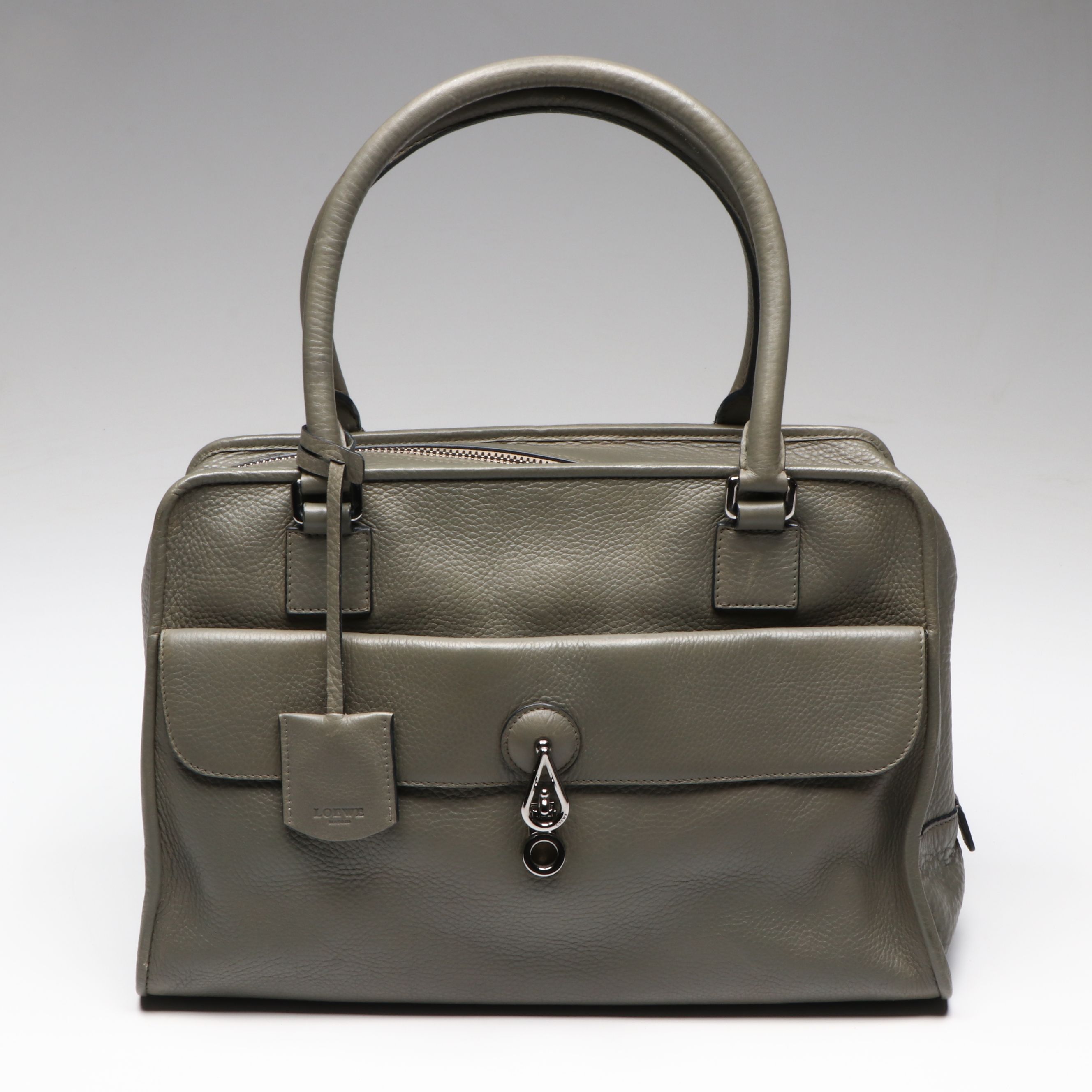 Loewe Amazona Handbag in Khaki Leather
