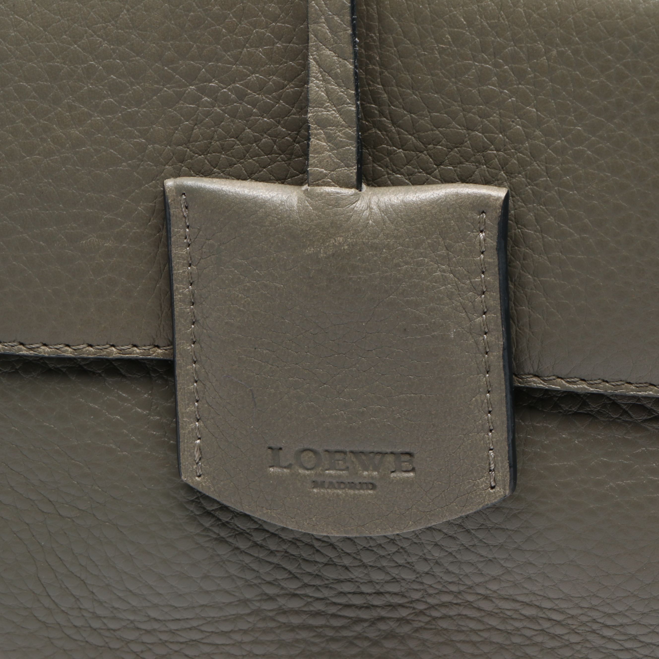 Loewe Amazona Handbag in Khaki Leather