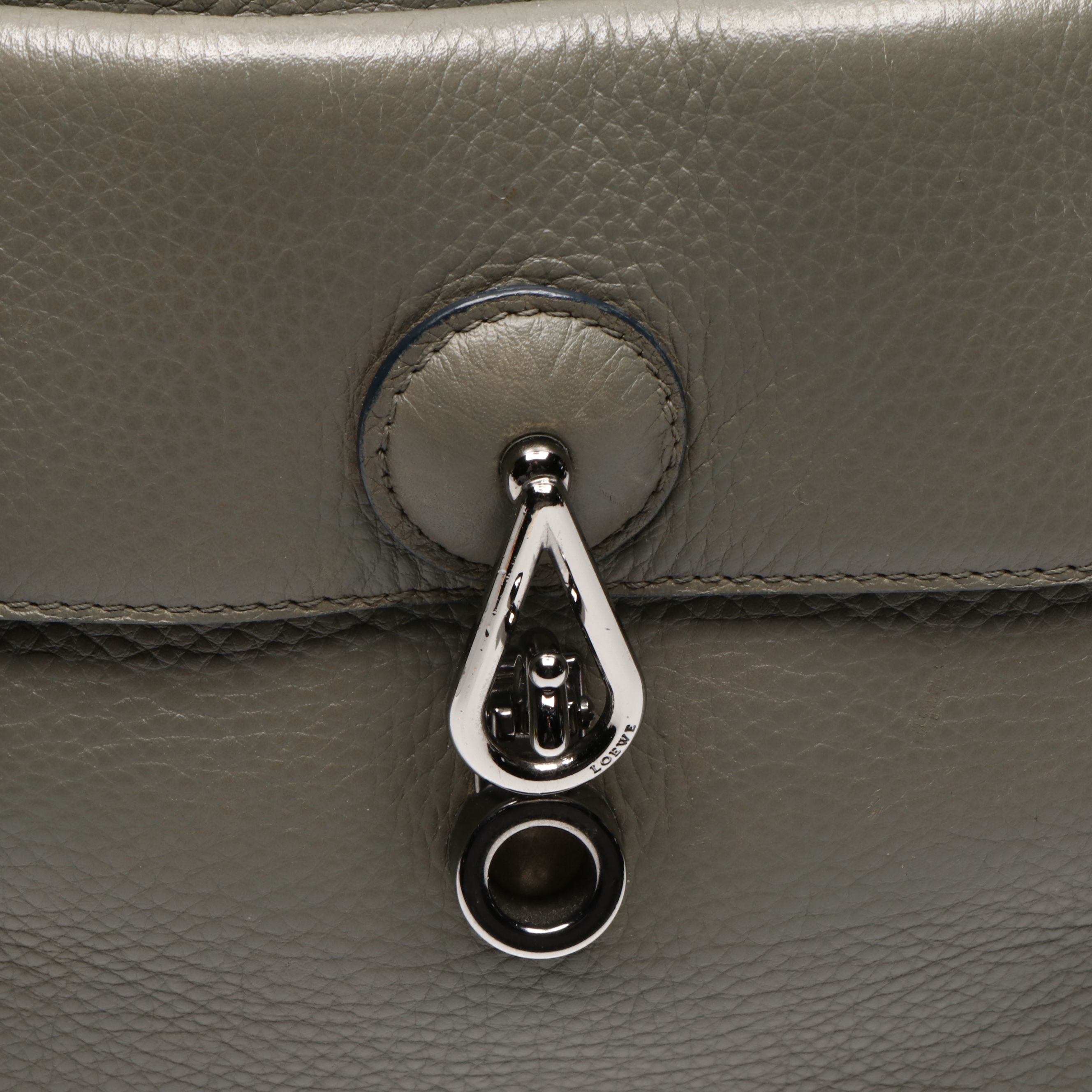 Loewe Amazona Handbag in Khaki Leather