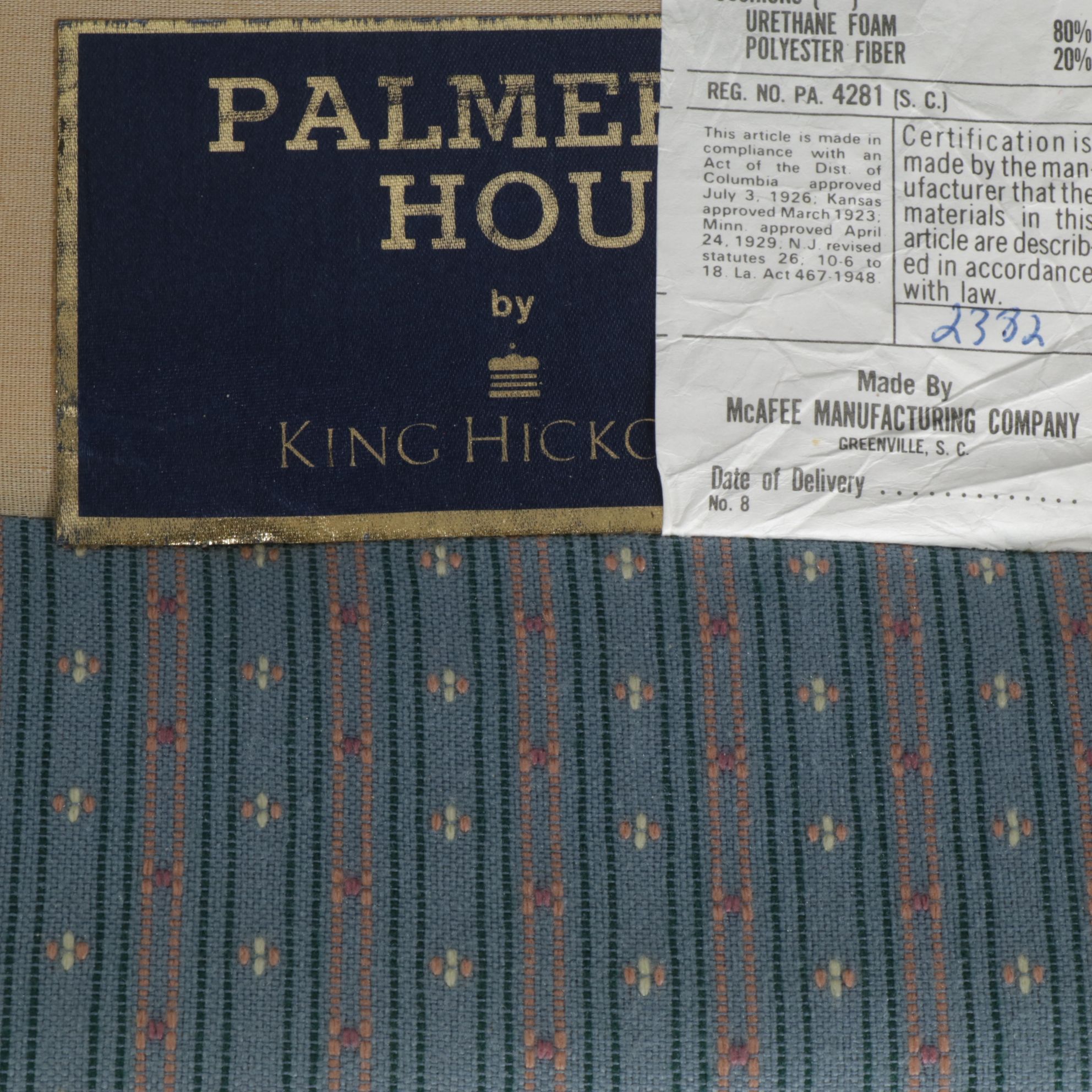 King Hickory "Palmer House" Upholstered Armchair and Swivel Chair