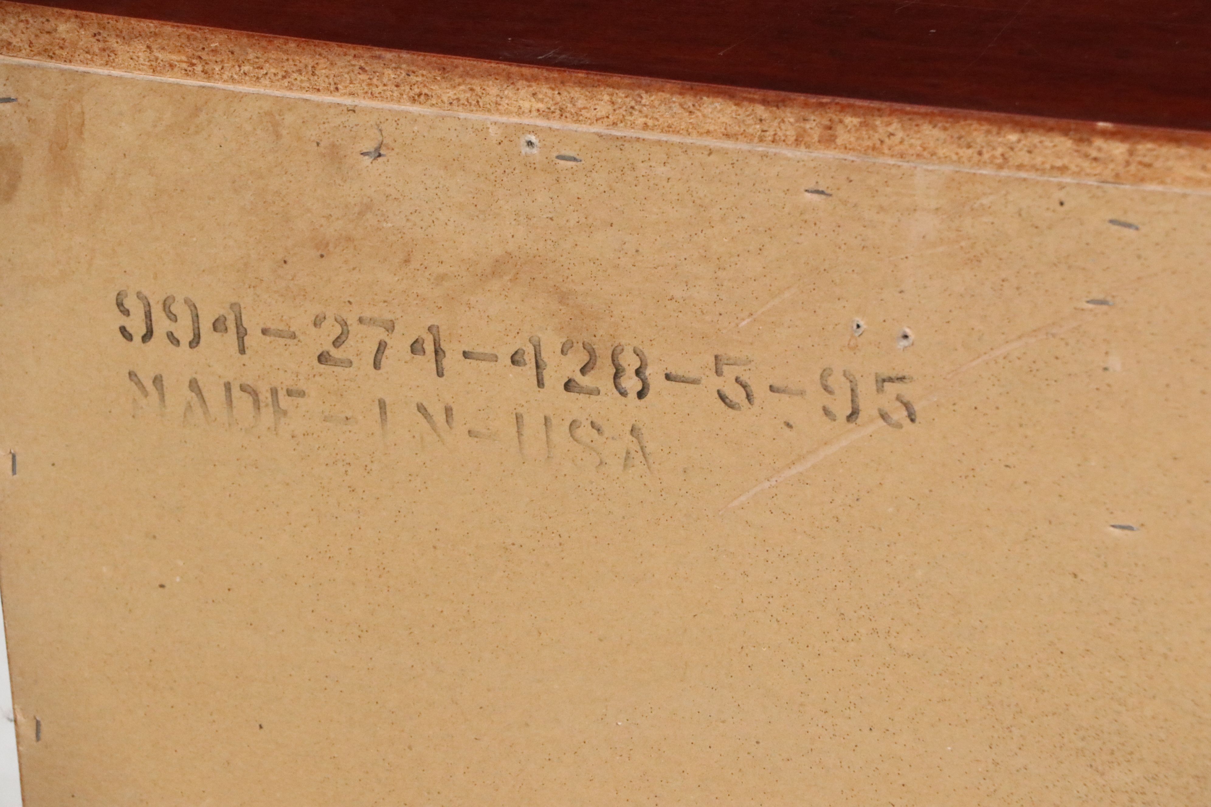 Federal Style Cherry Dresser with Mirror, Late 20th Century