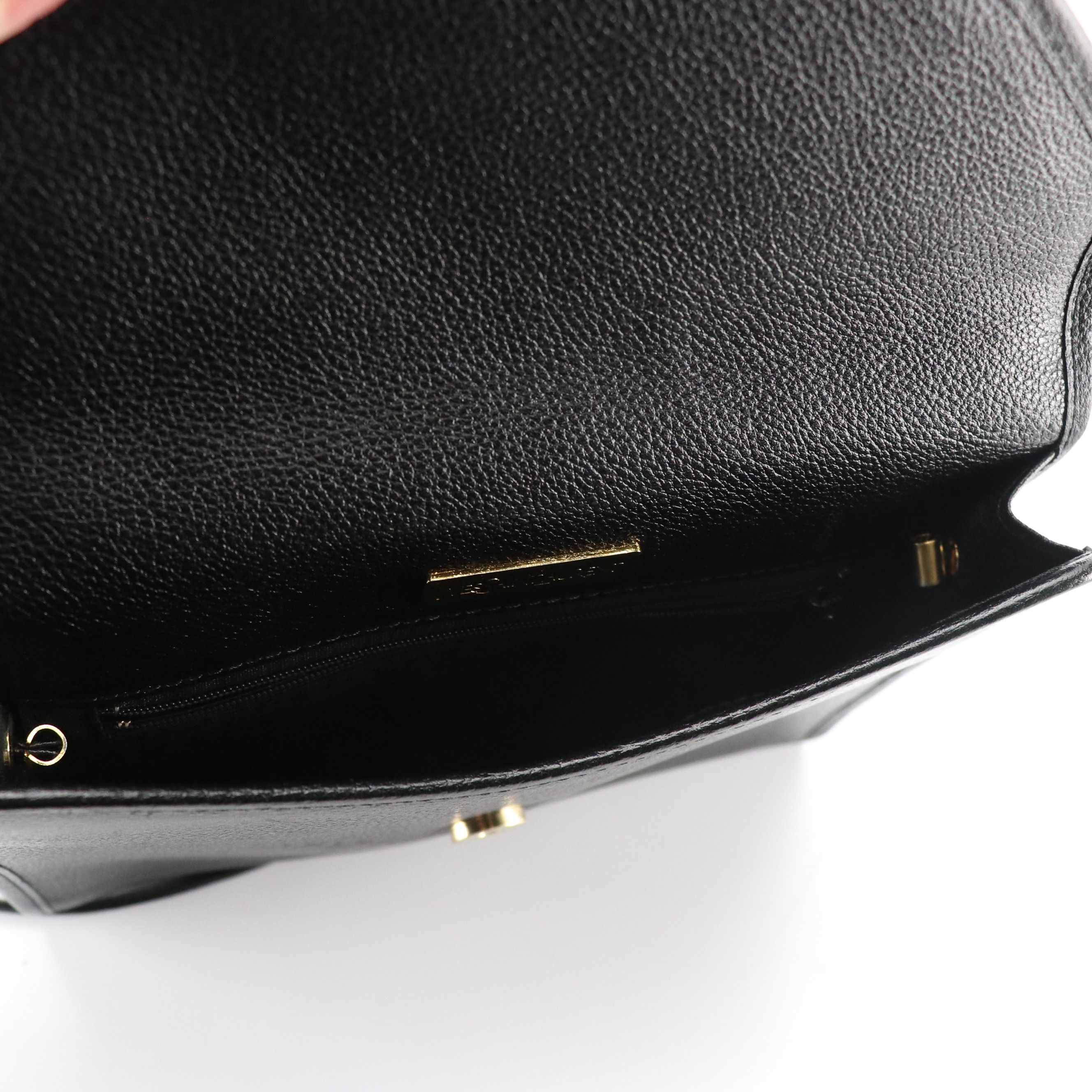 Yves Saint Laurent Crossbody Envelope Bag in Black Pebbled Leather