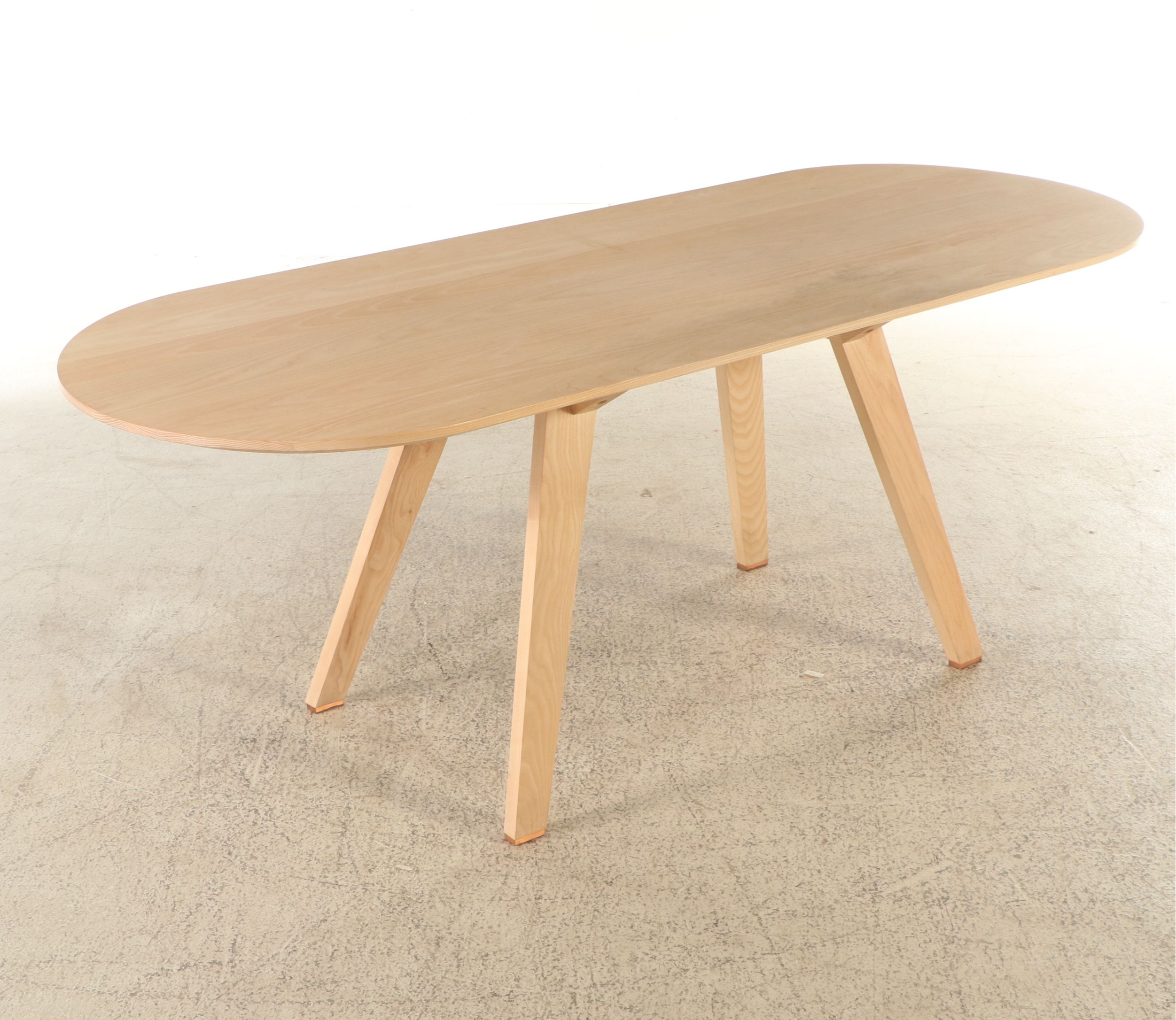 Studioilse for De La Espada "Together" Oak Dining Table and Leather Bench
