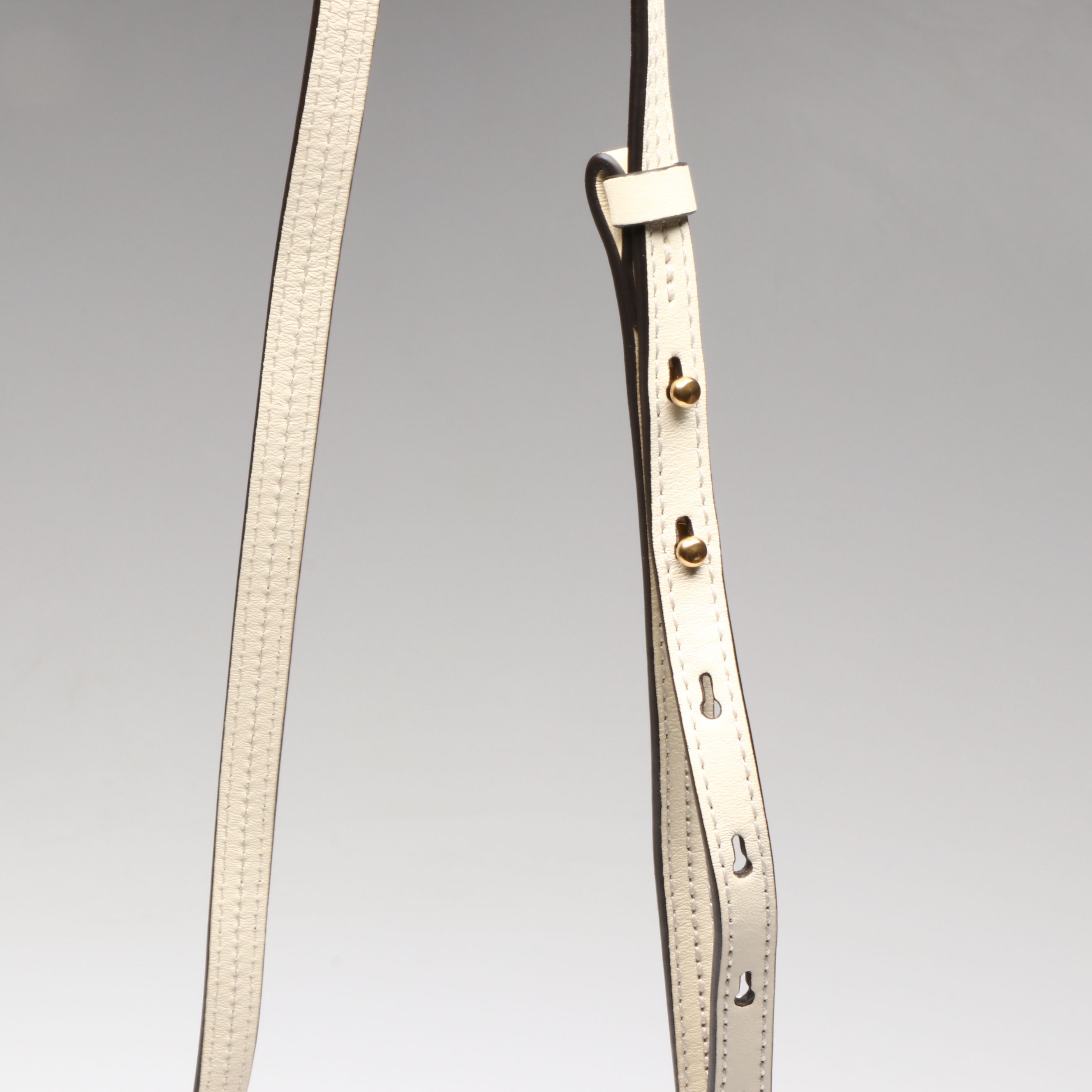 Chloé Small Nile Bracelet Bag in White Leather and Suede