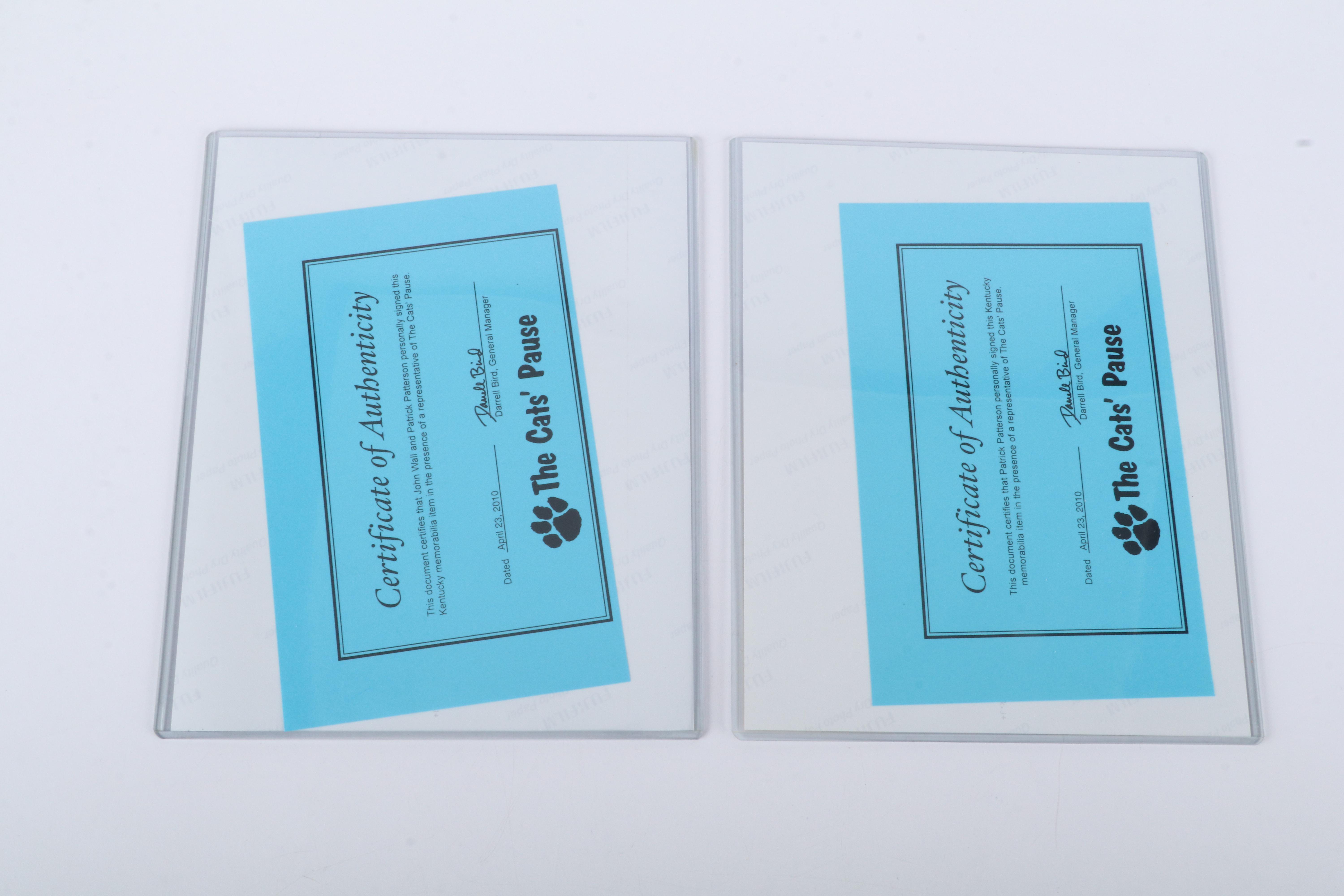 University of Kentucky Signed Basketball Prints Featuring John Calipari and More