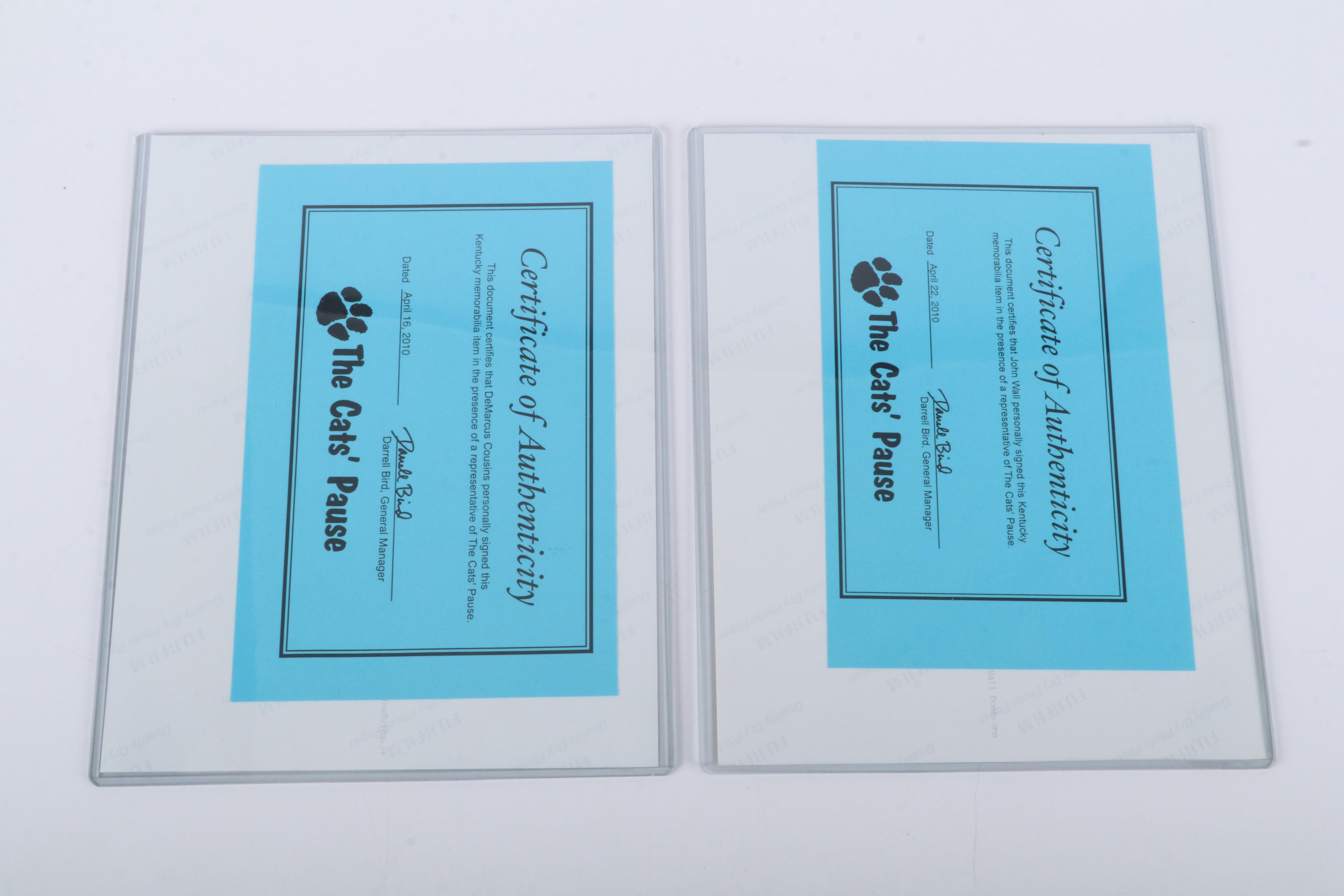 University of Kentucky Signed Basketball Prints Featuring John Calipari and More