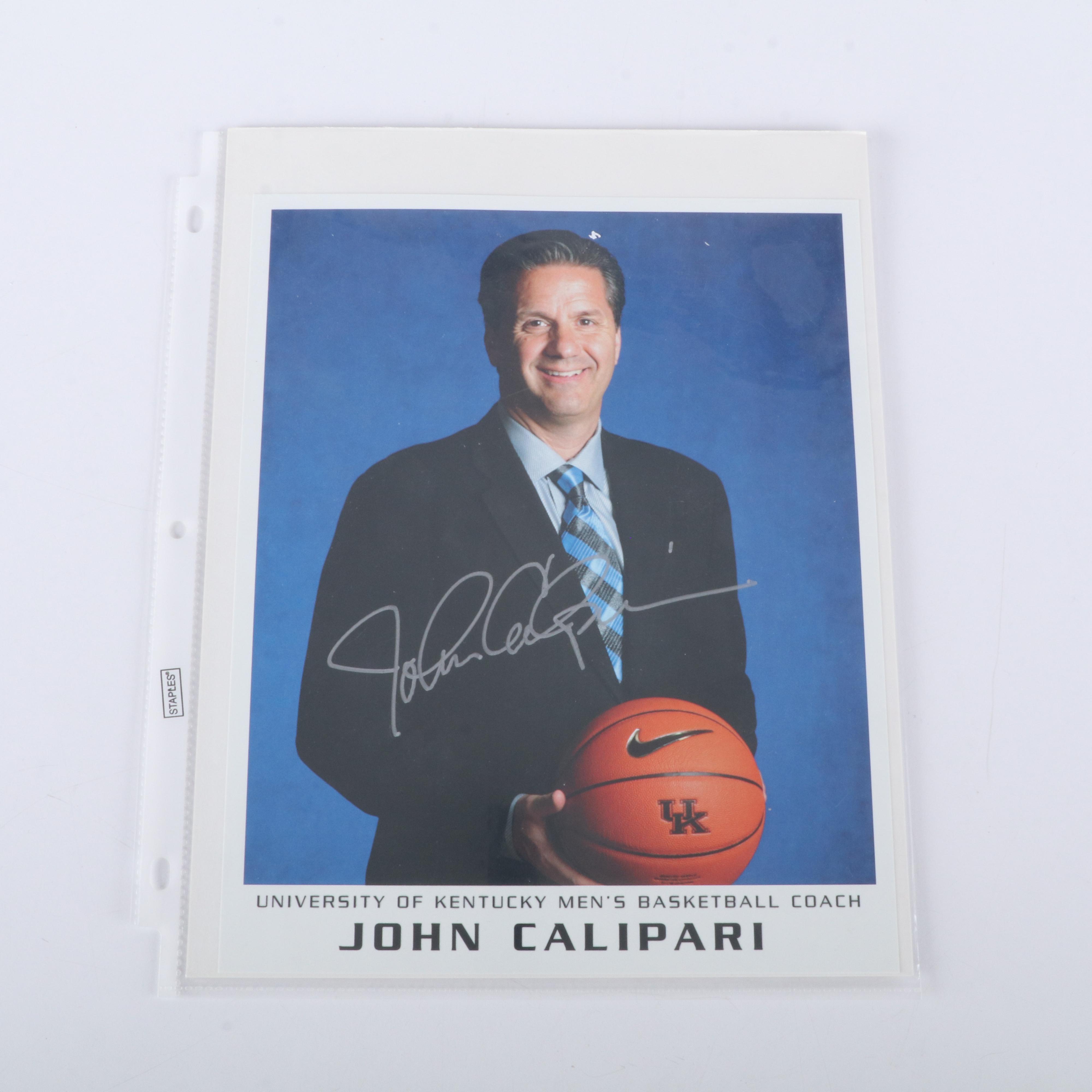 University of Kentucky Signed Basketball Prints Featuring John Calipari and More